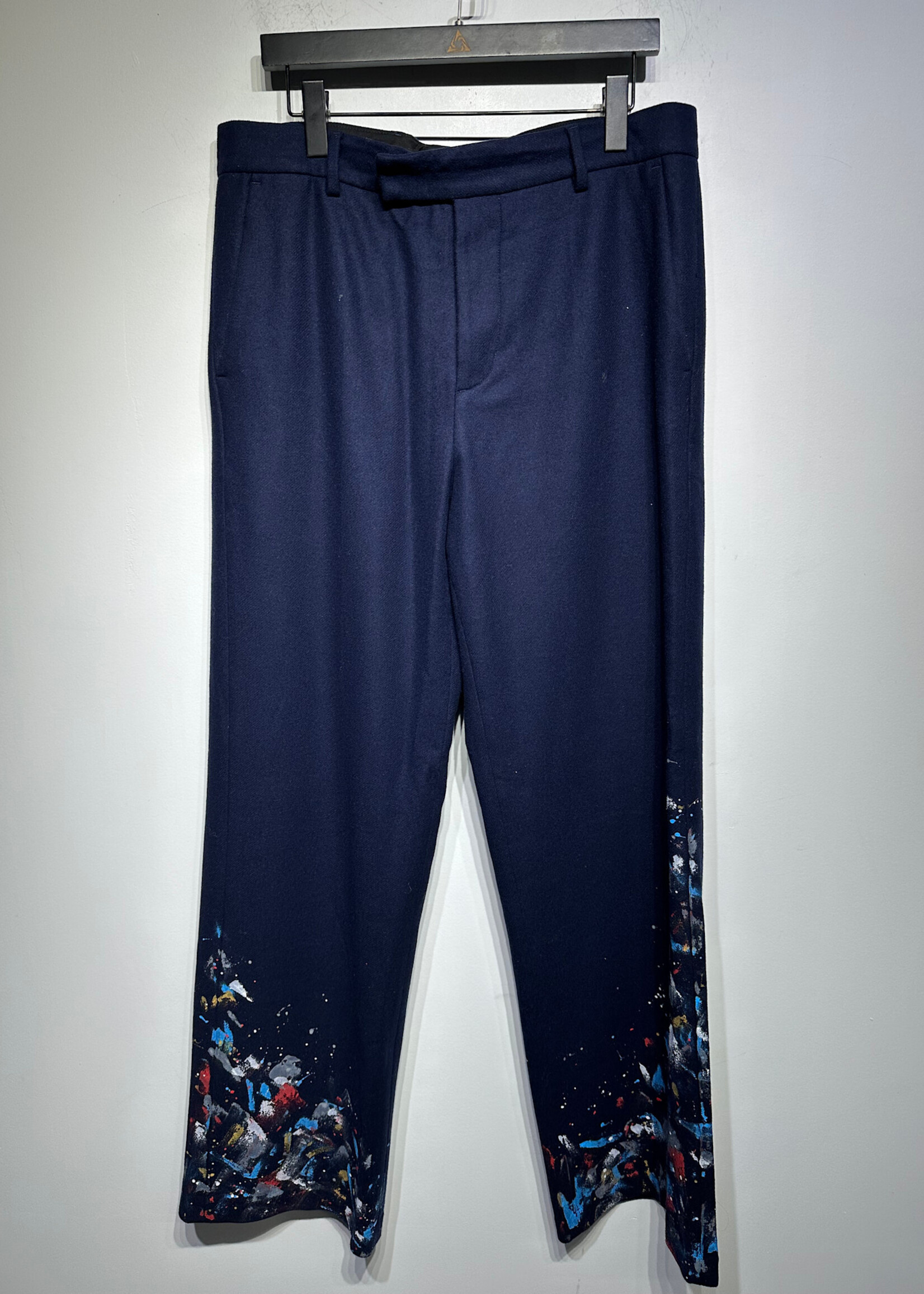 Amiri Blue Paint Splatter Trouser Masc 36