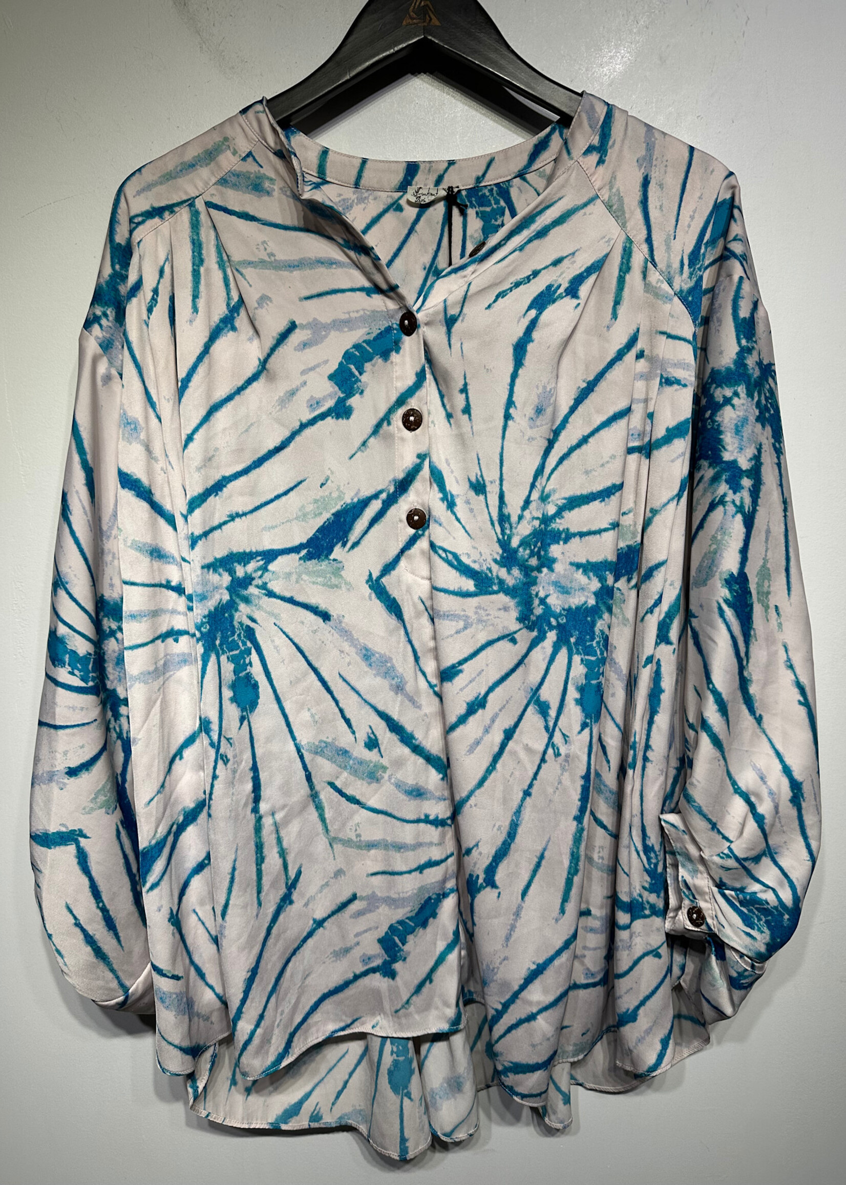 Intimately Free Blue Tie Dye Top S