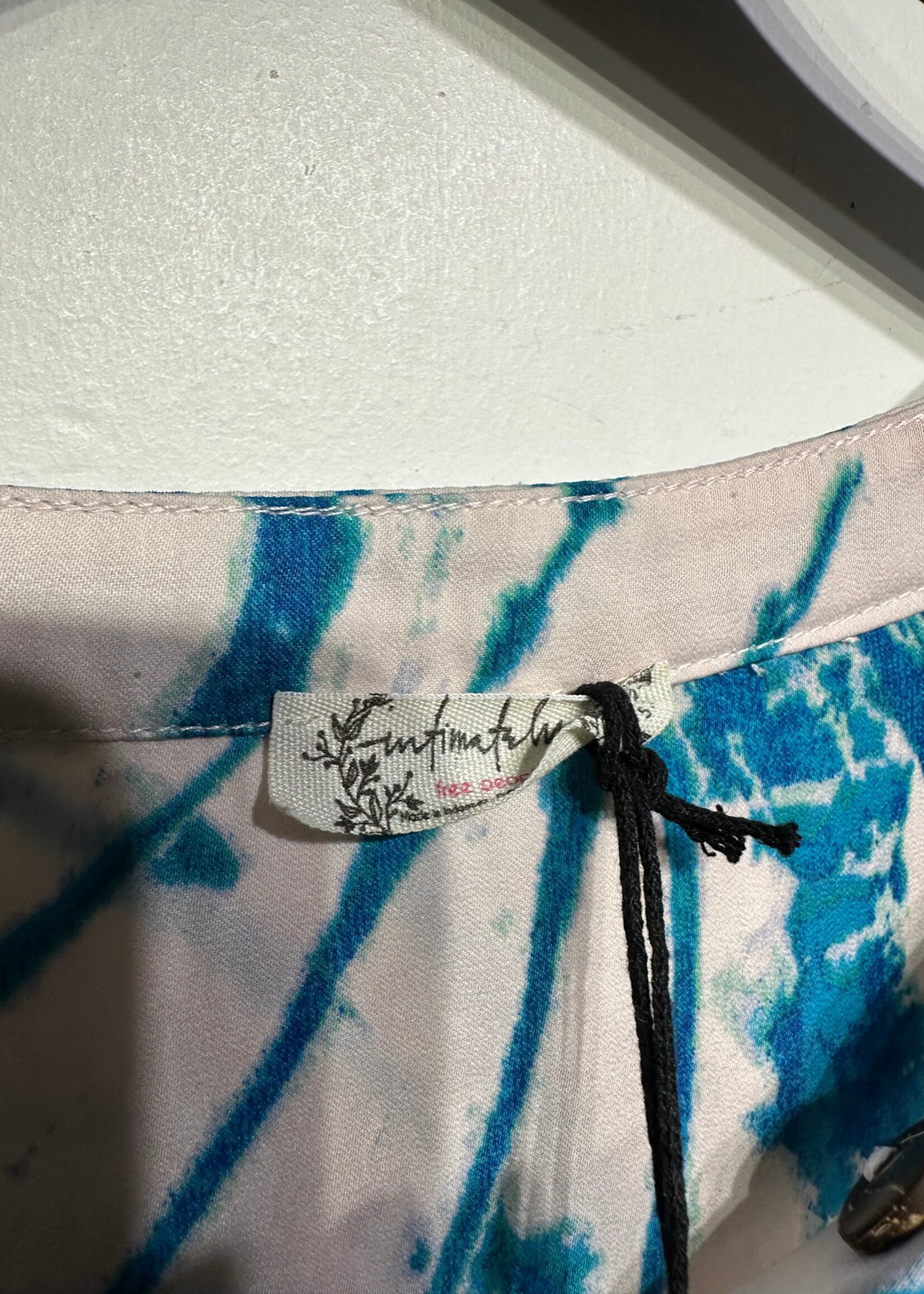 Intimately Free Blue Tie Dye Top S