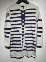 Girbaud White Blue Stripe LS XS