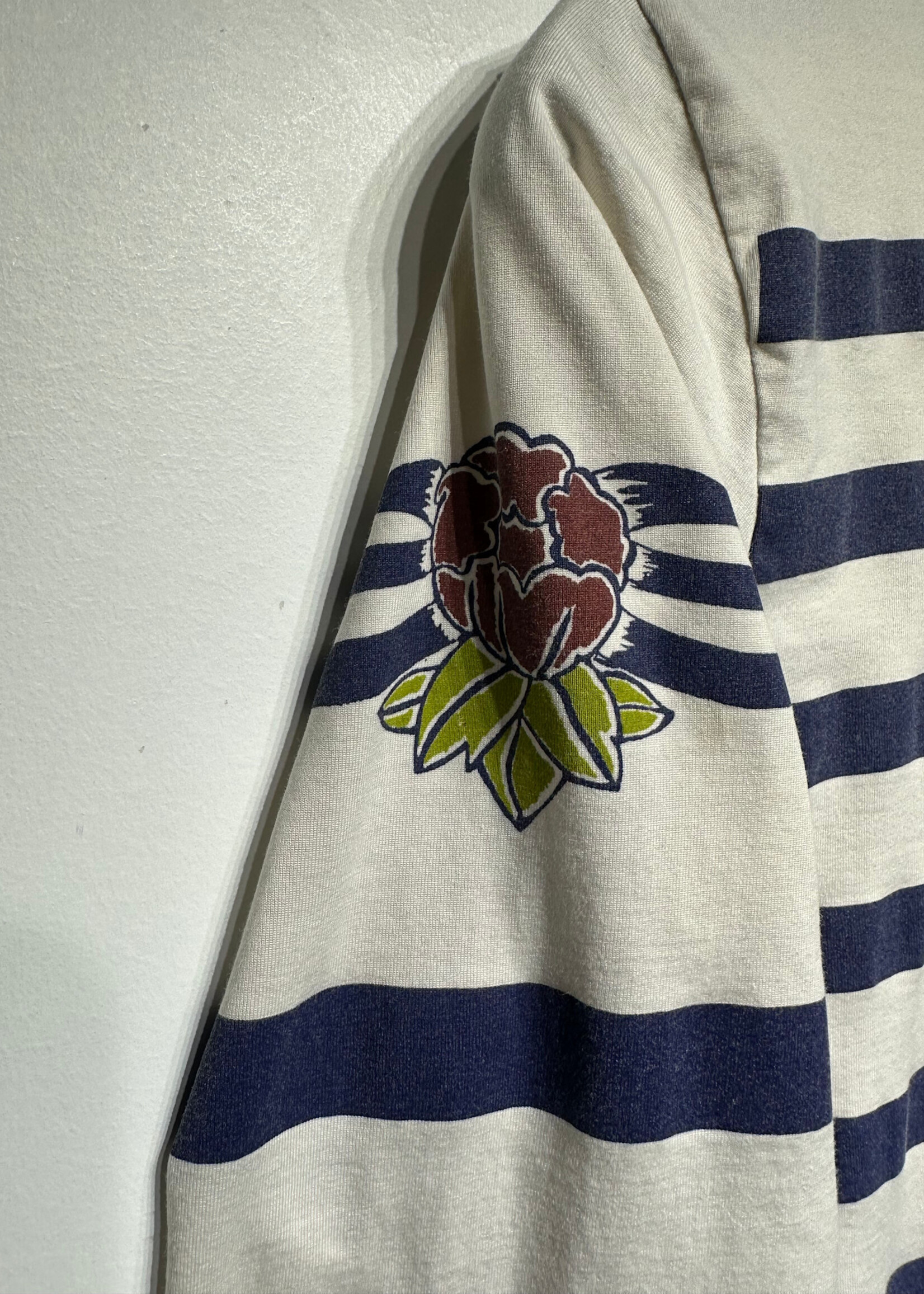 Girbaud White Blue Stripe LS XS