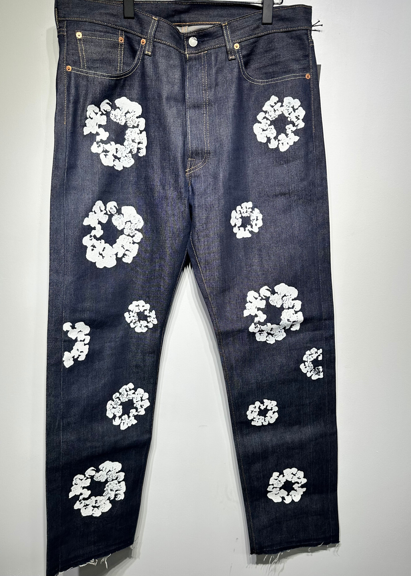 Denim Tears Dark Wash Wreath Jeans Masc 36x34