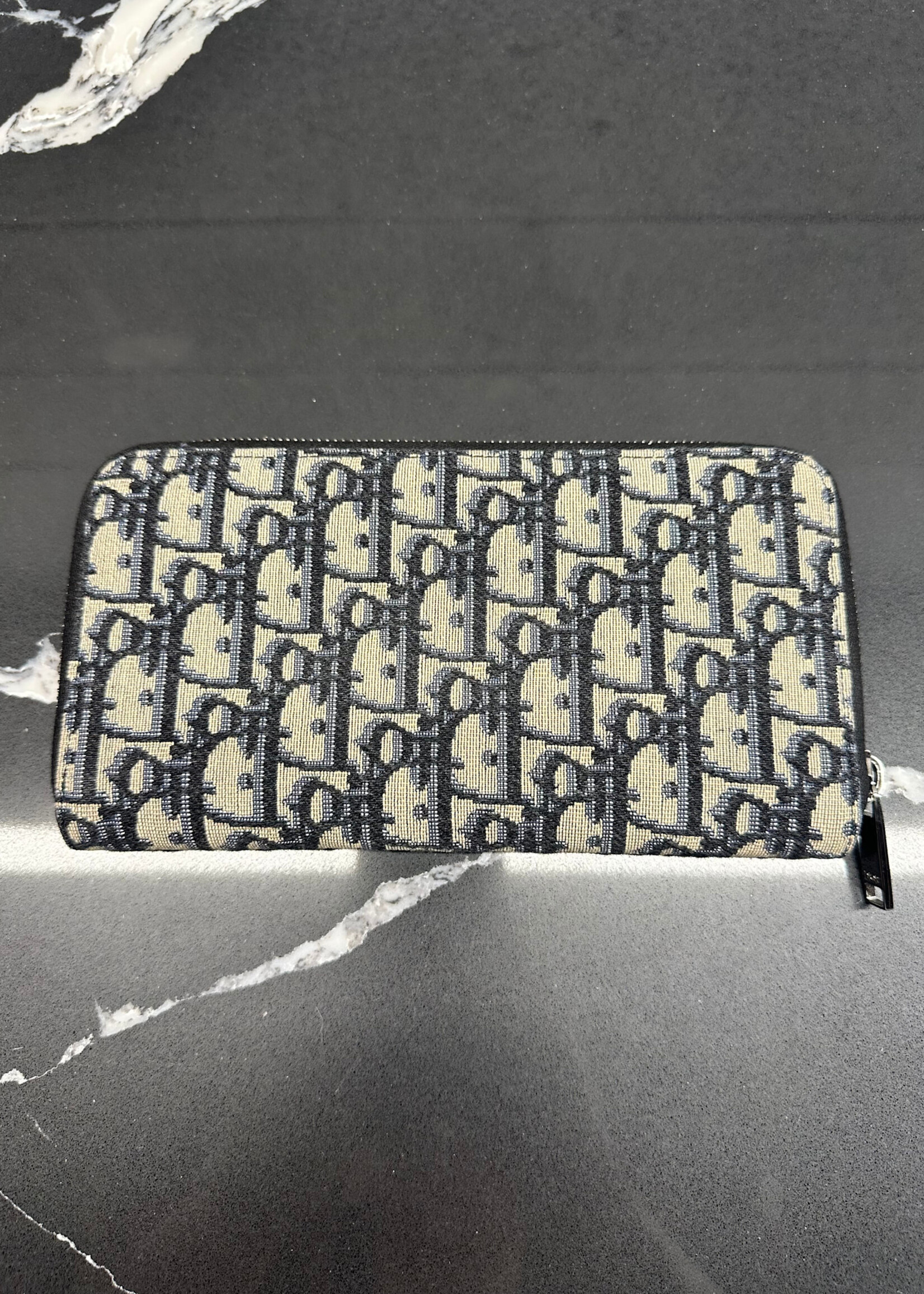 Dior Trotter Blue Zip Wallet