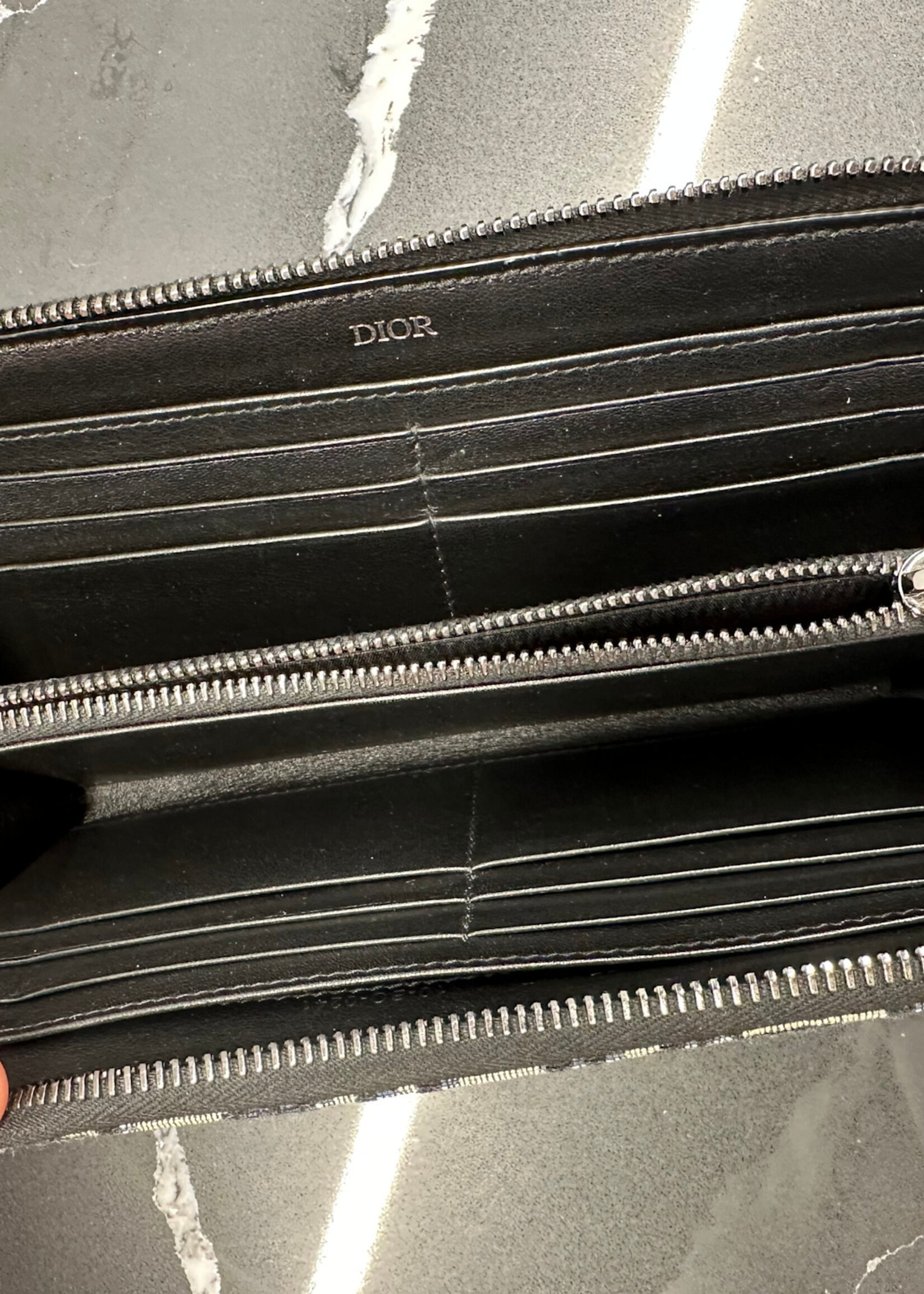 Dior Trotter Blue Zip Wallet