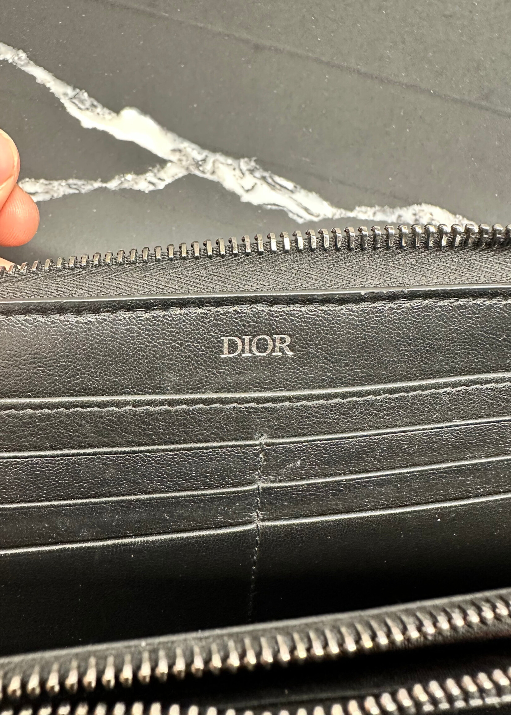 Dior Trotter Blue Zip Wallet