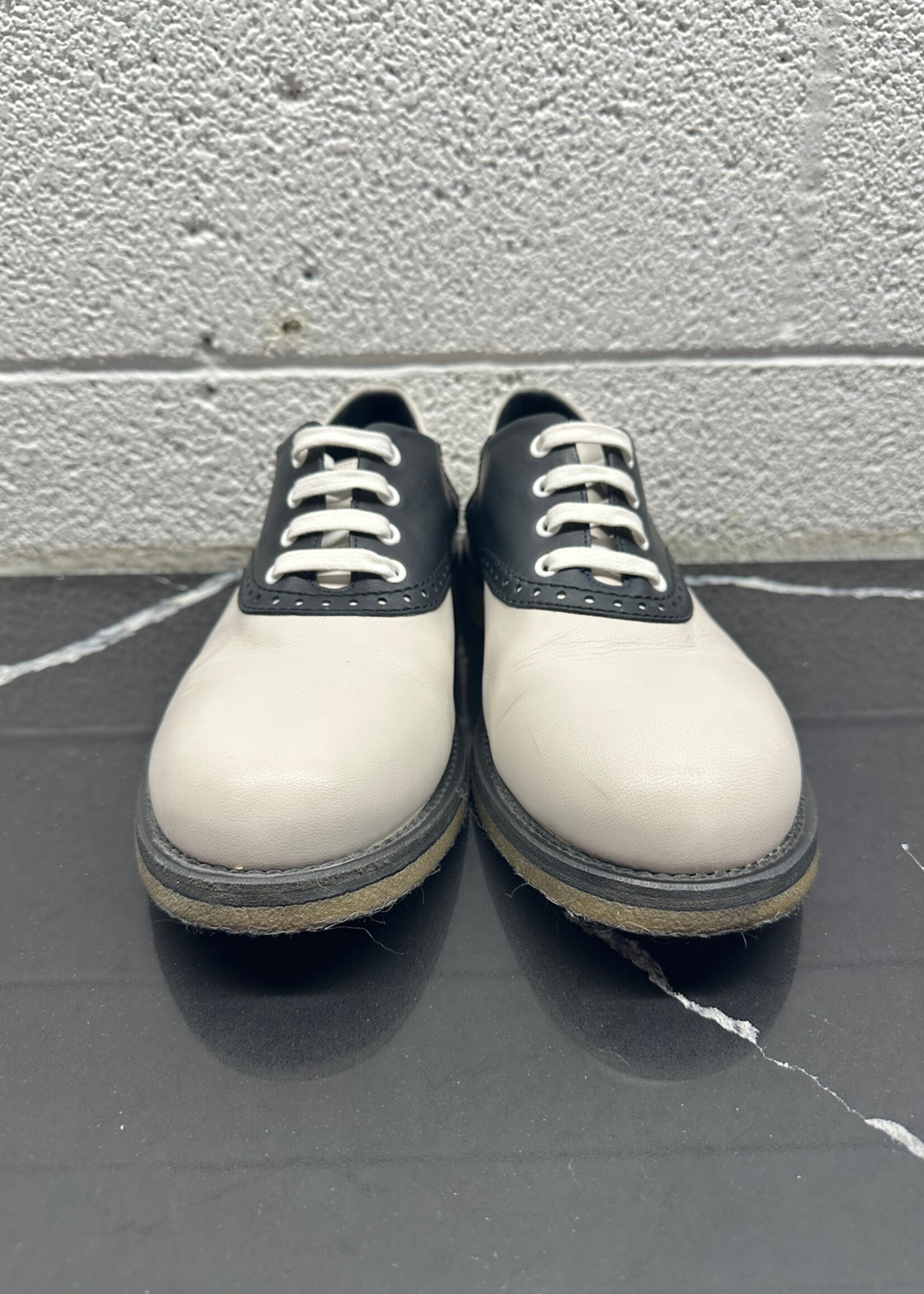 Bottega Veneta Leather Saddle Oxfords 43.10/Masc 10.5