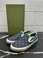 Gucci Tennis 1977 Denim Slip-Ons Masc 9 Fits 10.5