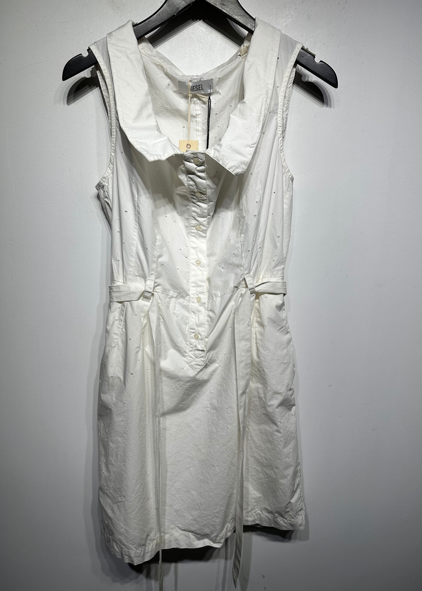 NWT Diesel White Ruffle Dress XS