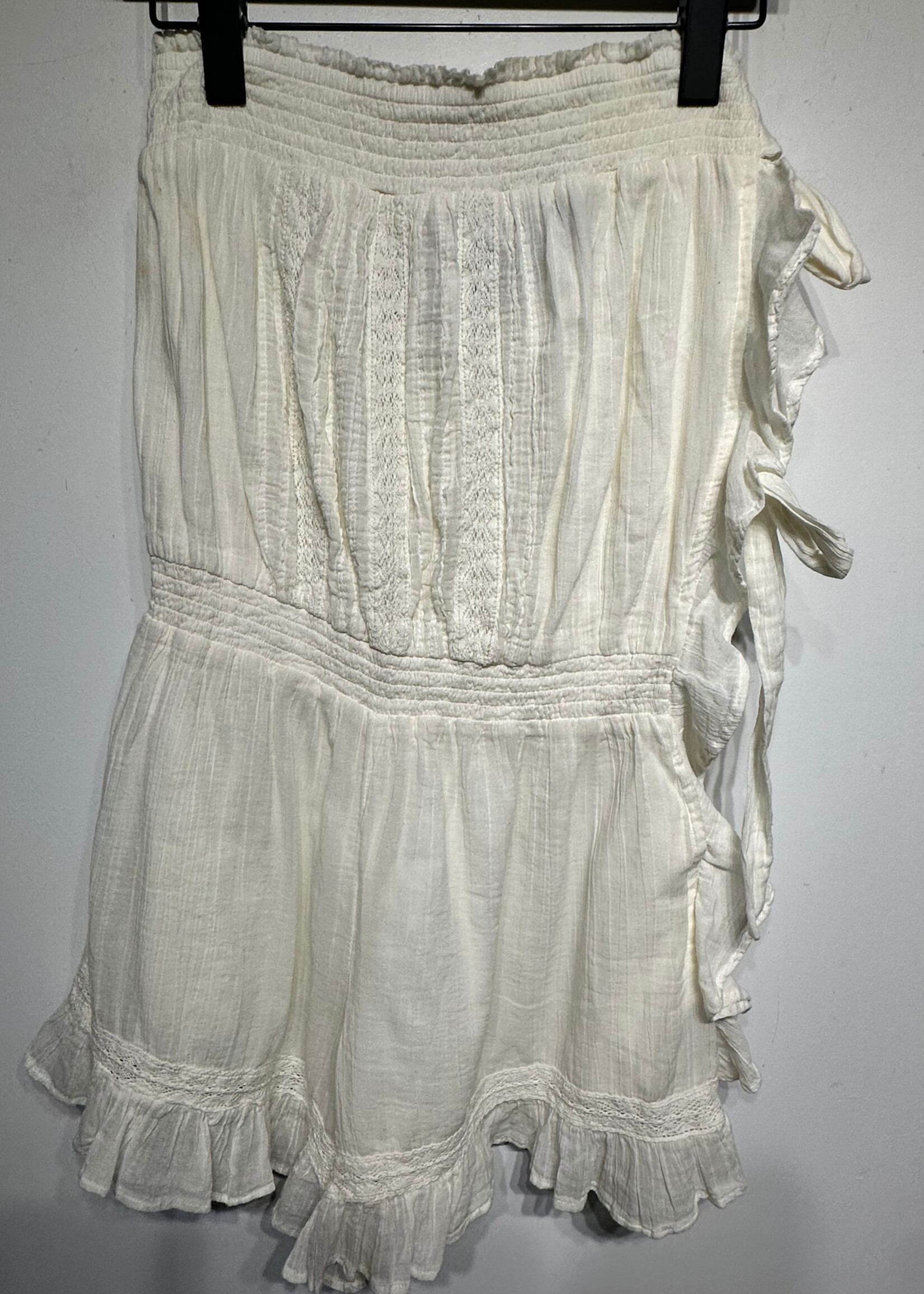 Free People Cream Side Tie Romper S