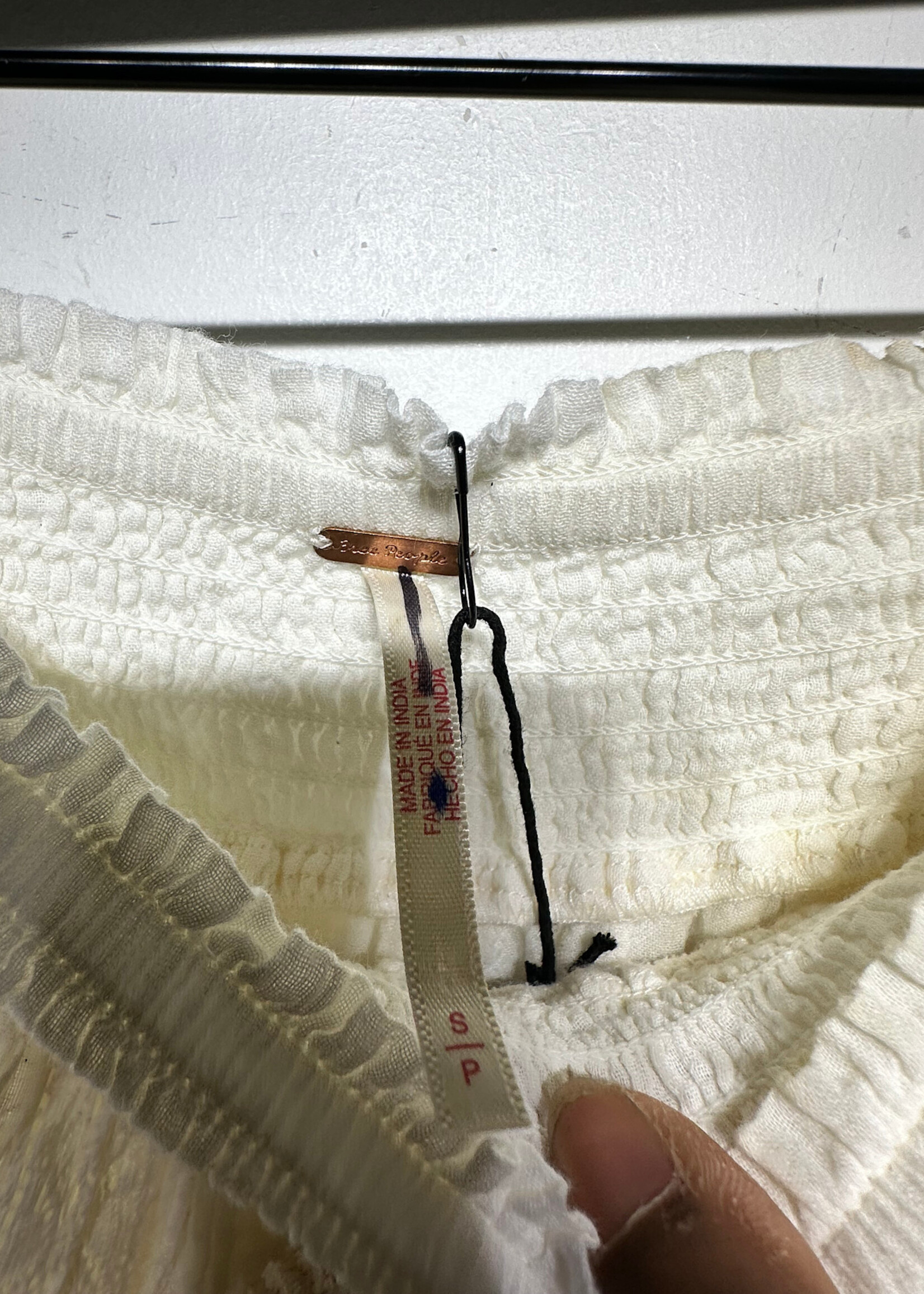 Free People Cream Side Tie Romper S