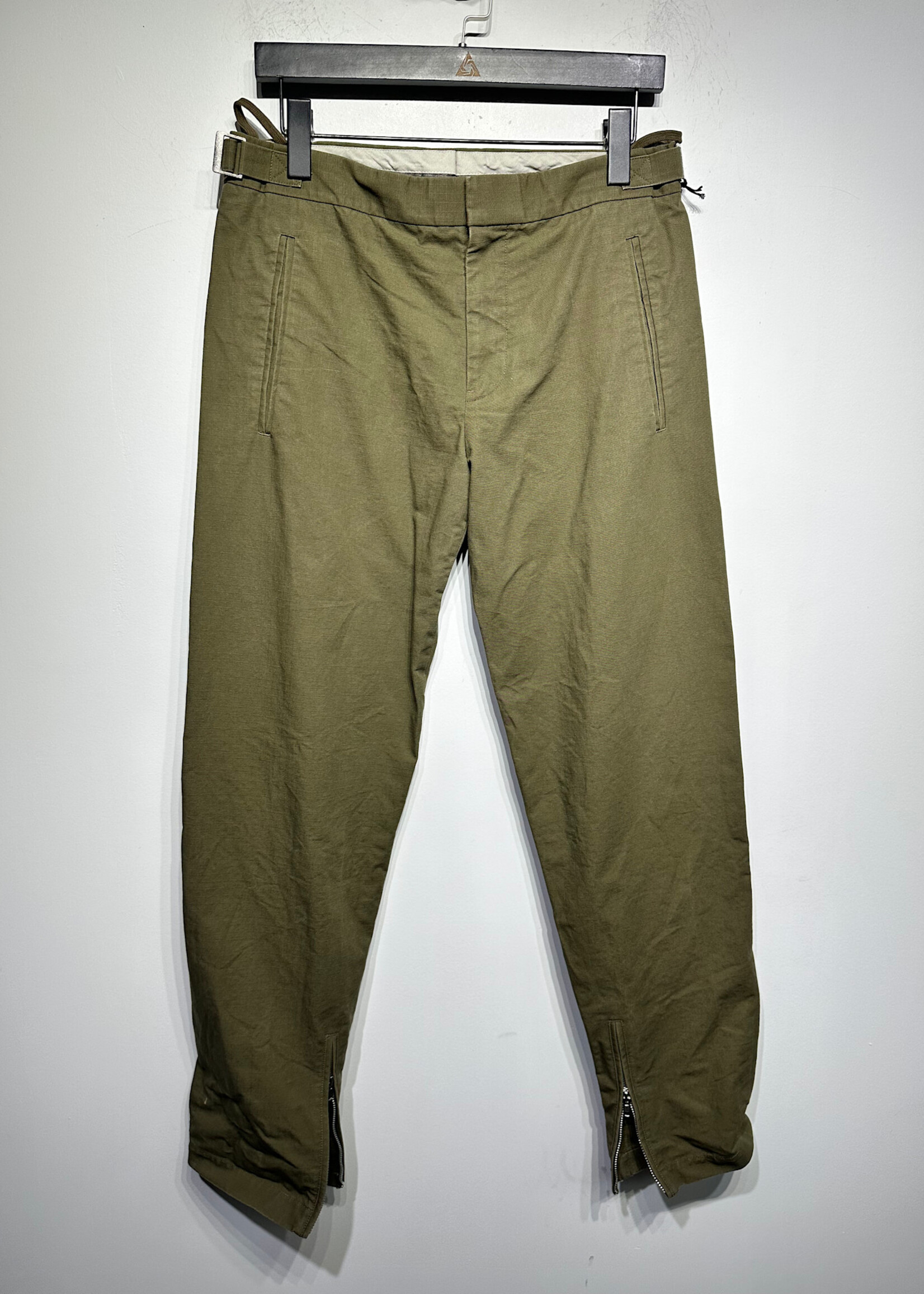 Helmut Lang Green Zipper Pants Masc 30