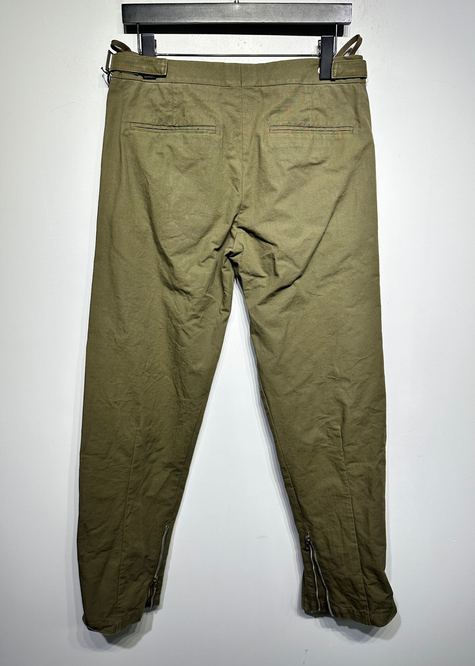 Helmut Lang Green Zipper Pants Masc 30