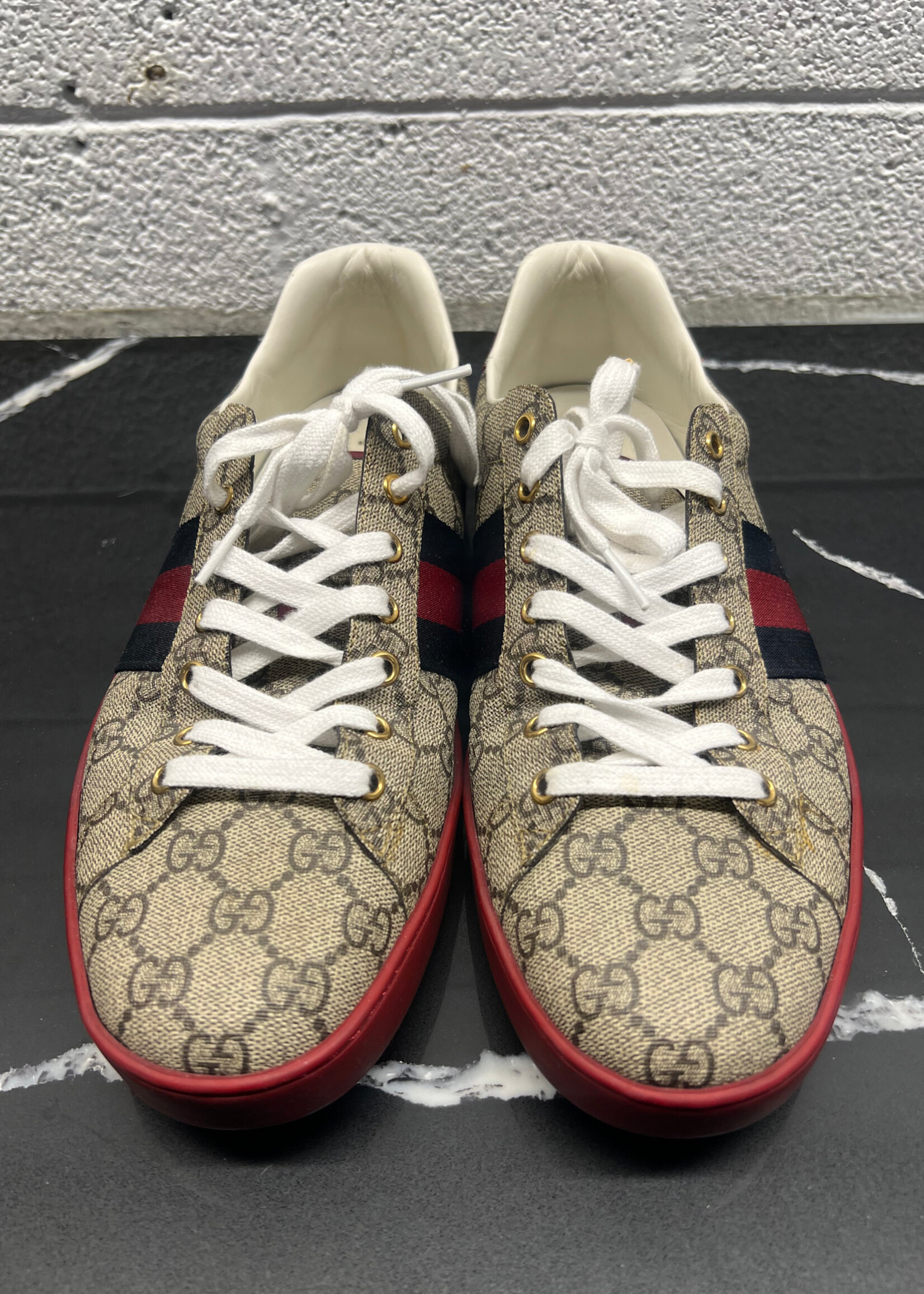 Gucci Ace Monogram Blue/Red Stripe 11
