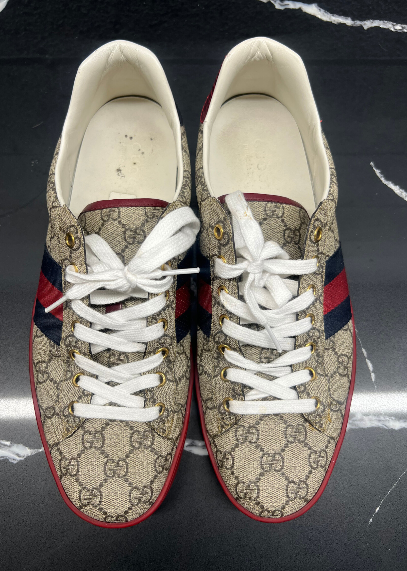 Gucci Ace Monogram Blue/Red Stripe 11