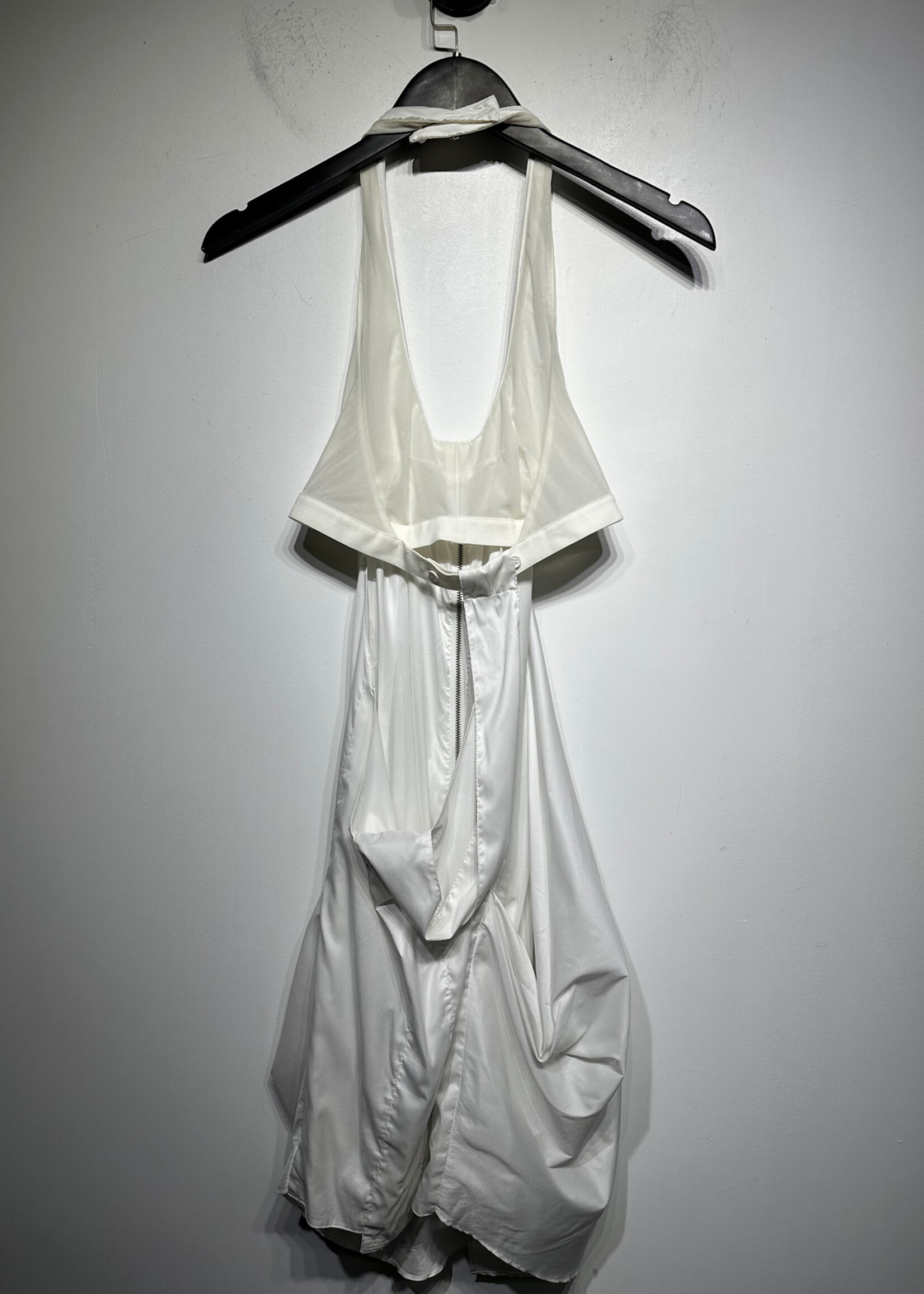 Helmut Lang White Open Back Dress 6 S/M