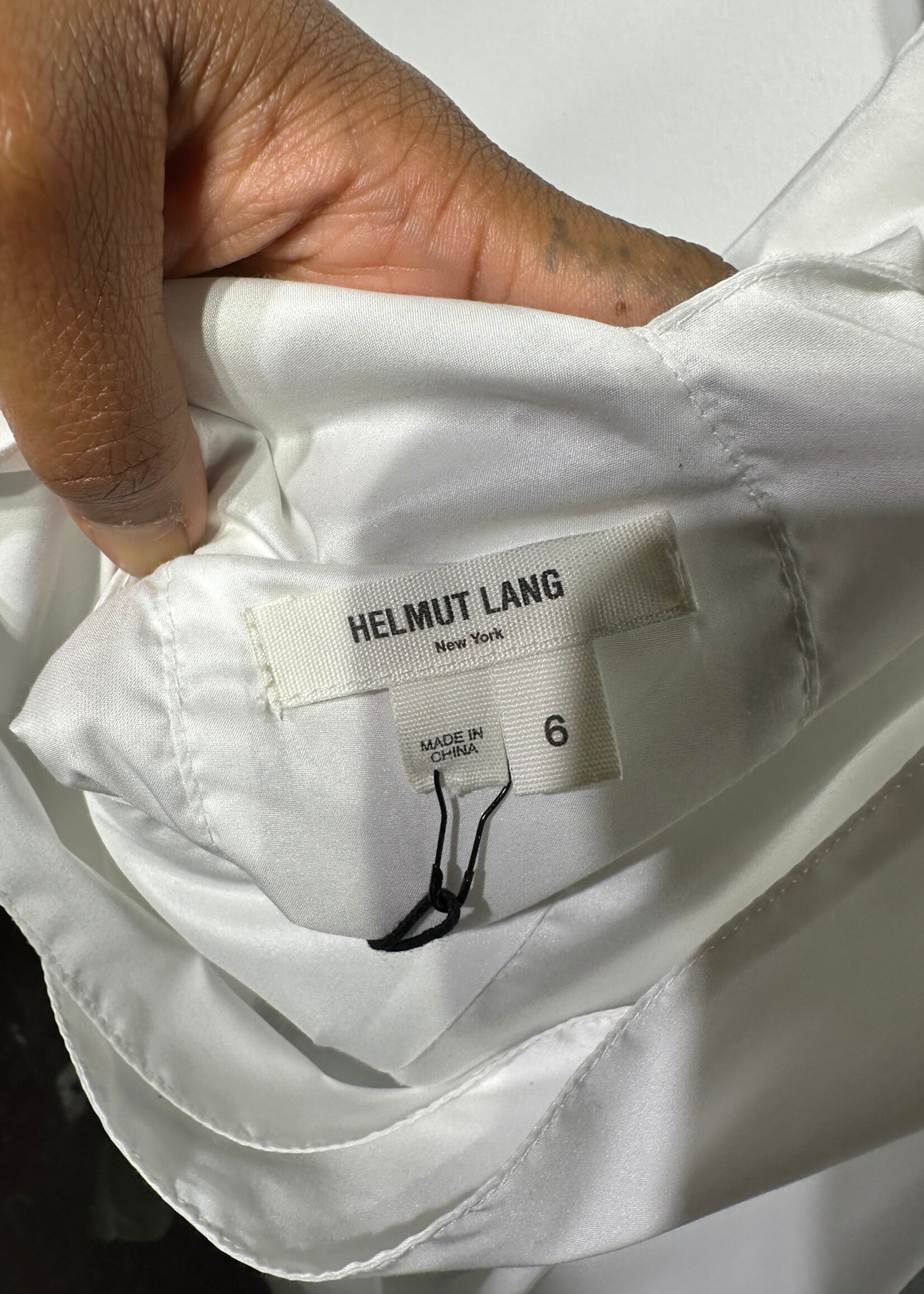 Helmut Lang White Open Back Dress 6 S/M