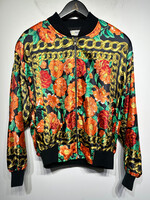 Metro Floral Chain Bomber Jacket Fem L