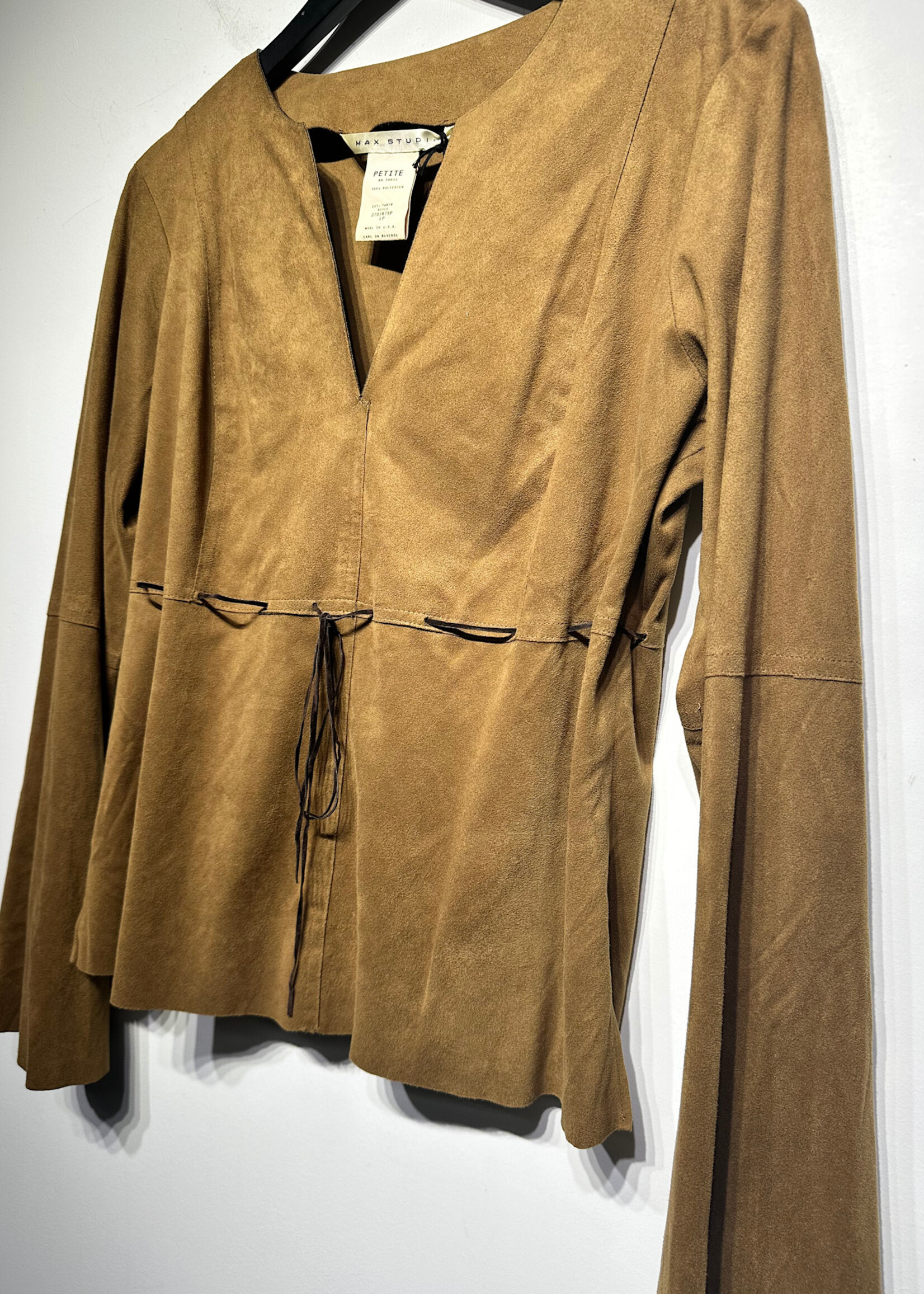 Max Studio Faux Suede Bell Sleeve PL