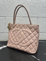 Chanel Vintage Caviar Leather Medallion Tote OS