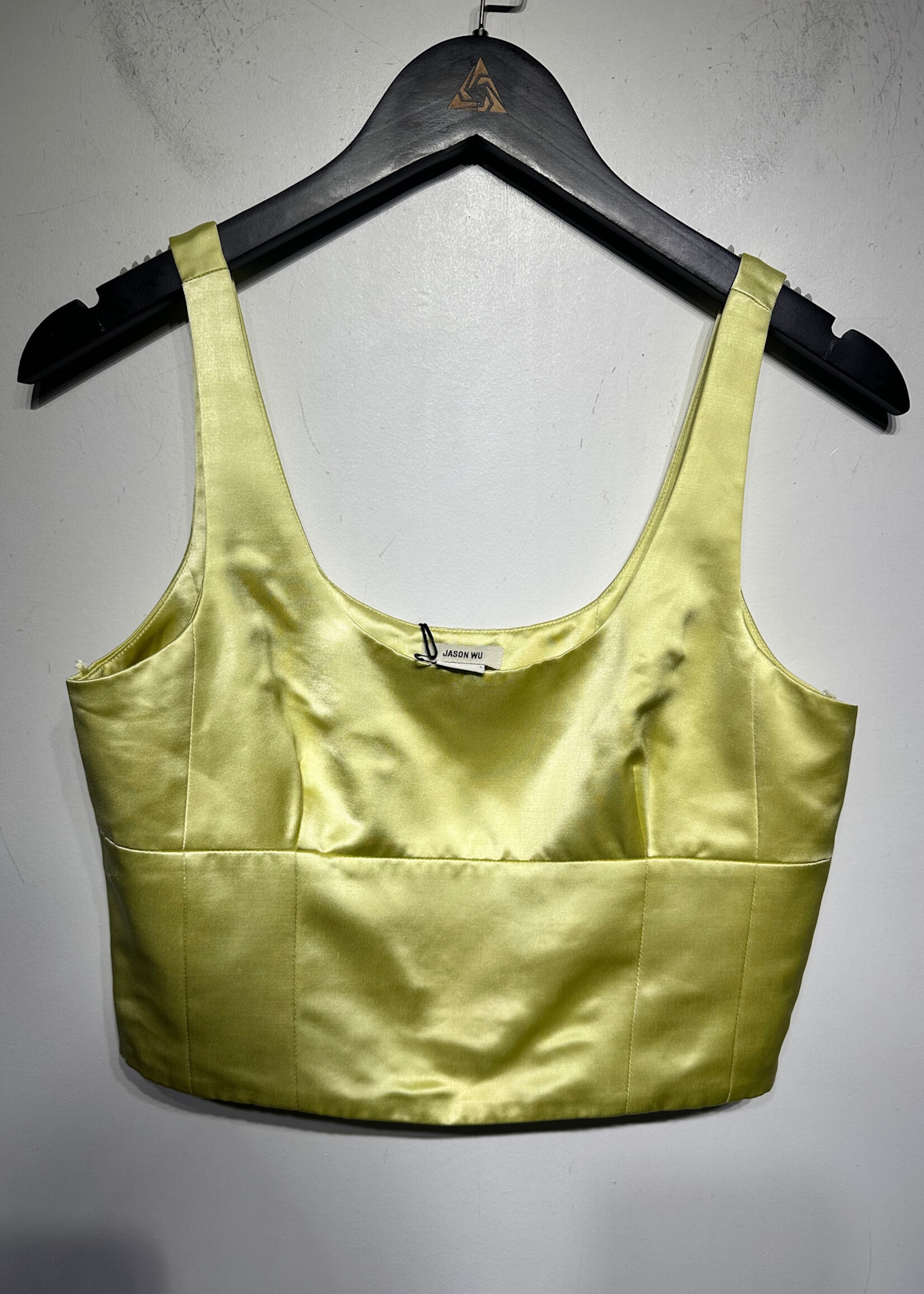 Jason Wu Satin Lime Green Tank S