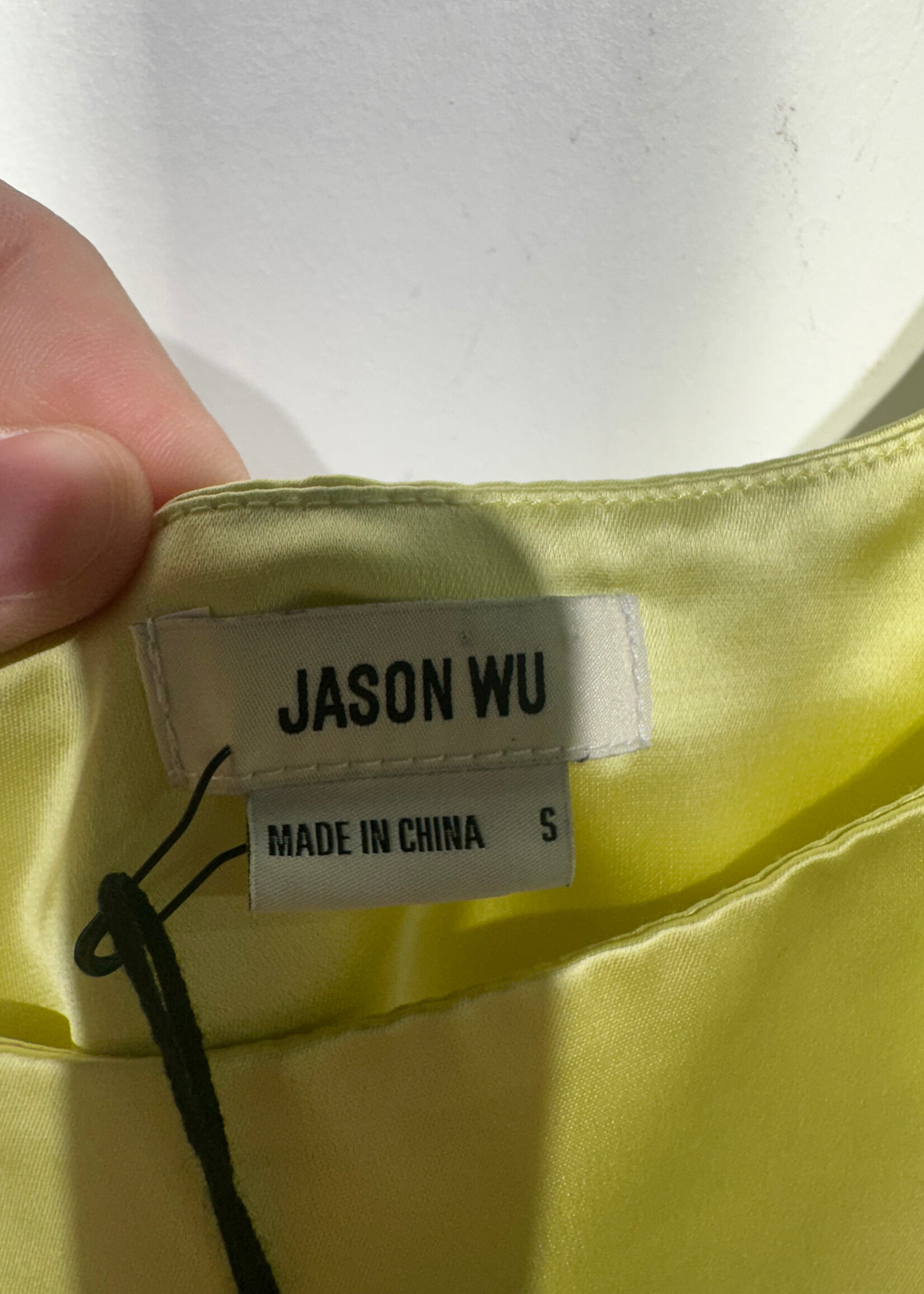Jason Wu Satin Lime Green Tank S