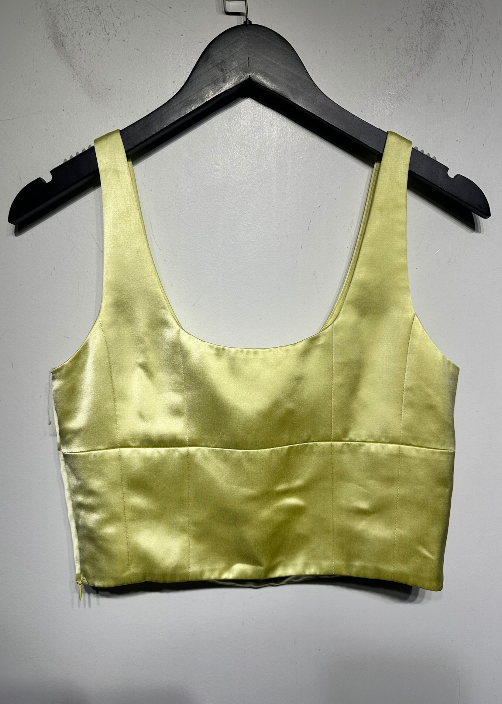 Jason Wu Satin Lime Green Tank S