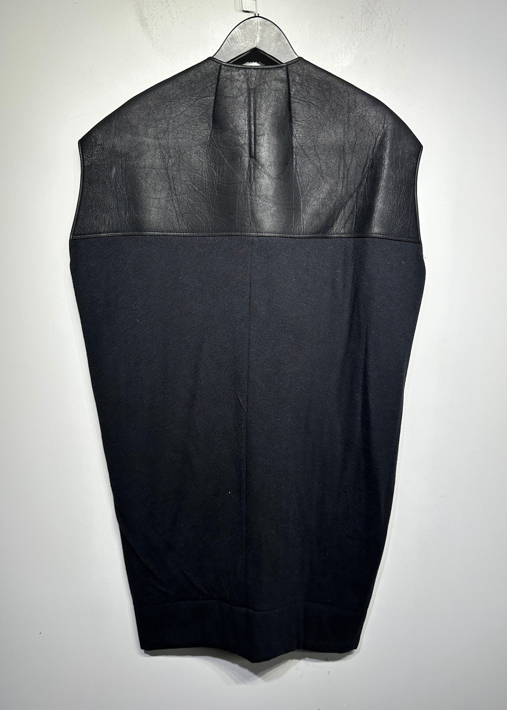 Rick Owens Lililes Black Leather Tank Vest M