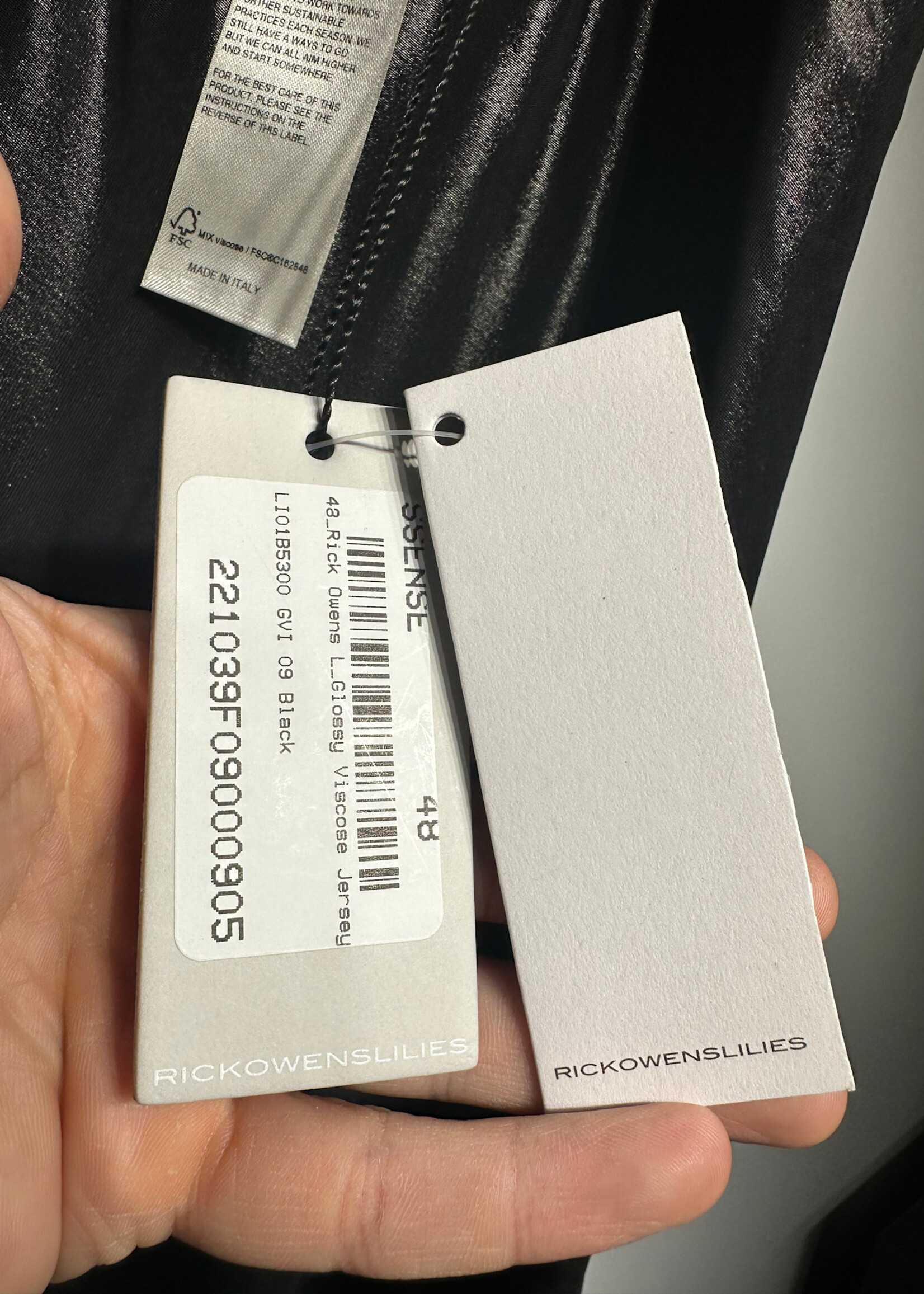 NWT Rick Owens Lilies Black Skirt Fem 32