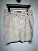 Ann Demeulemester Cracked Leather Skirt  32