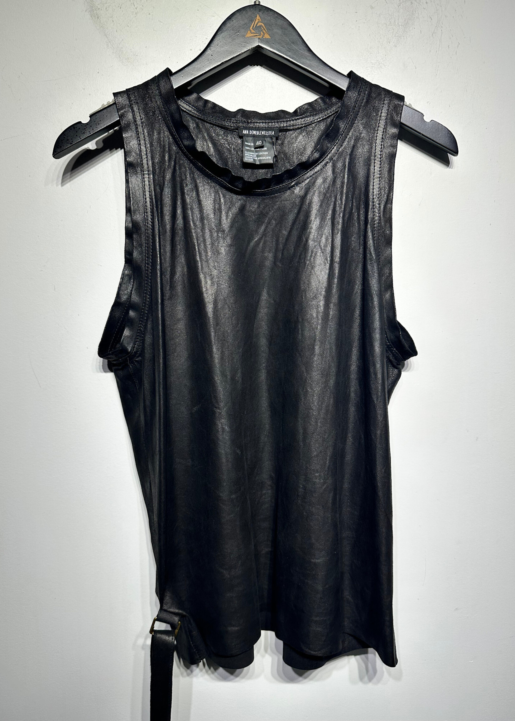 Ann Demeulemeester Leather Strap Tank S