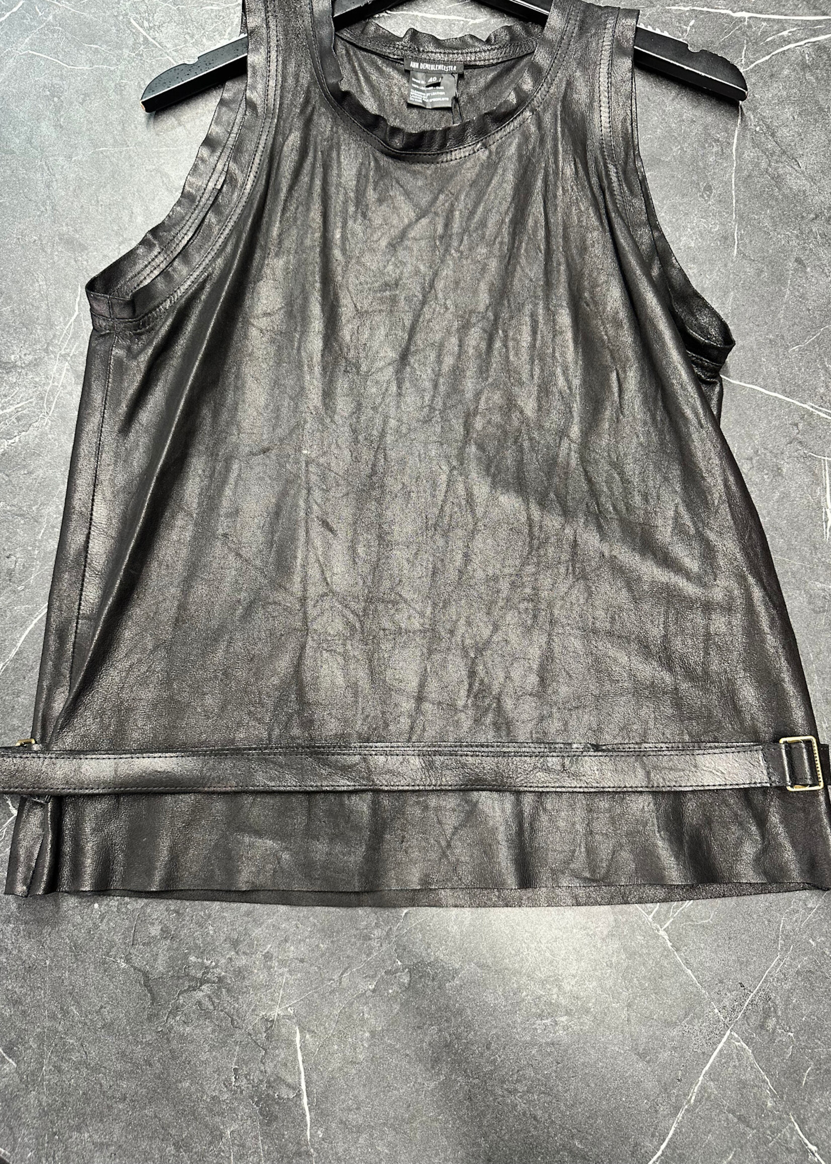 Ann Demeulemeester Leather Strap Tank S