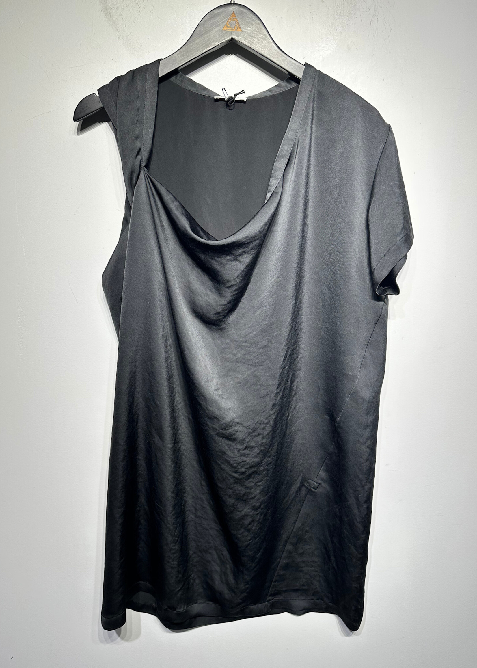 Ann Demeulemeester Black Silk Dress S/M