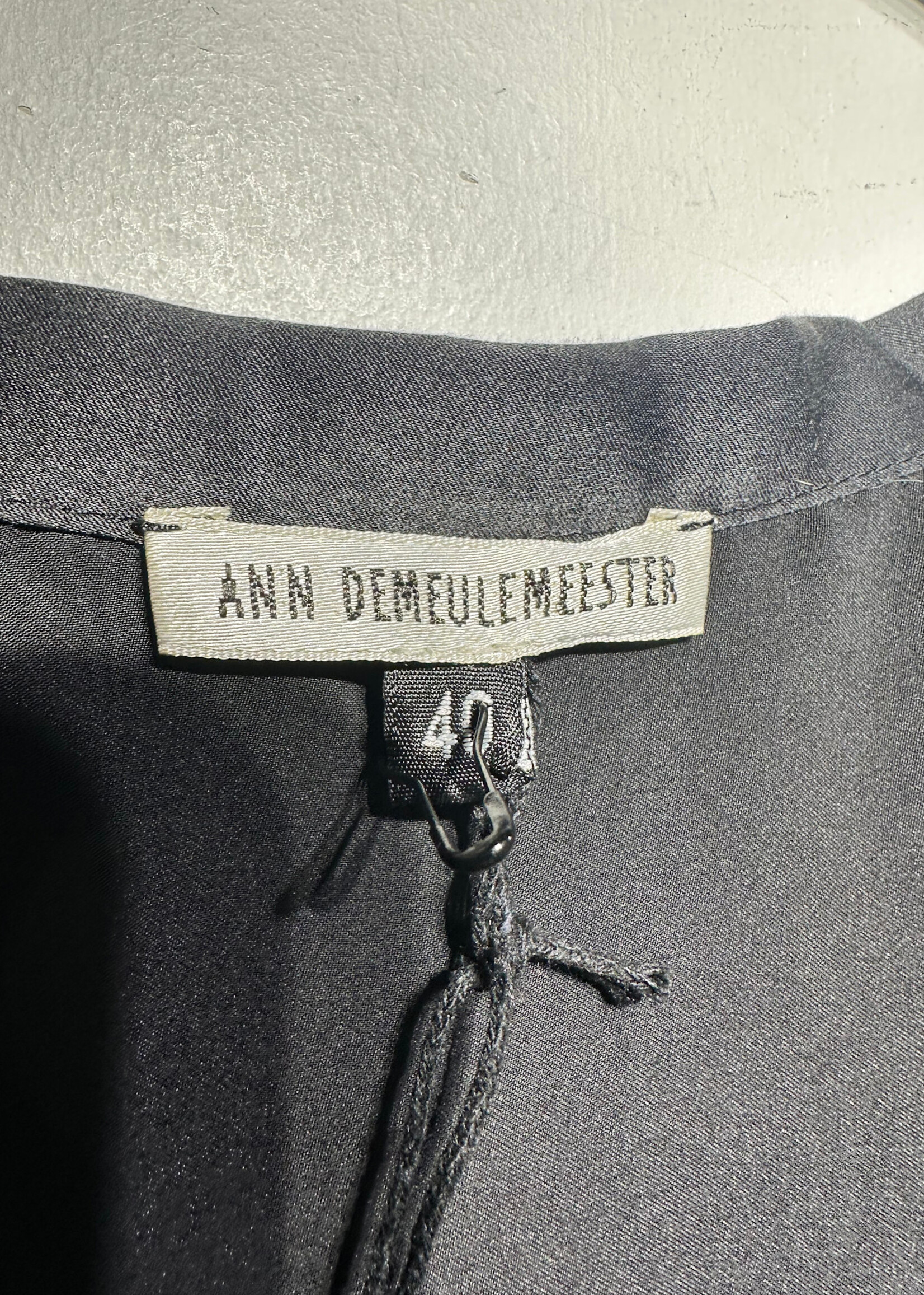 Ann Demeulemeester Black Silk Dress S/M