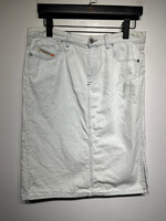 Diesel Bleached Denim Side Slit Skirt 30
