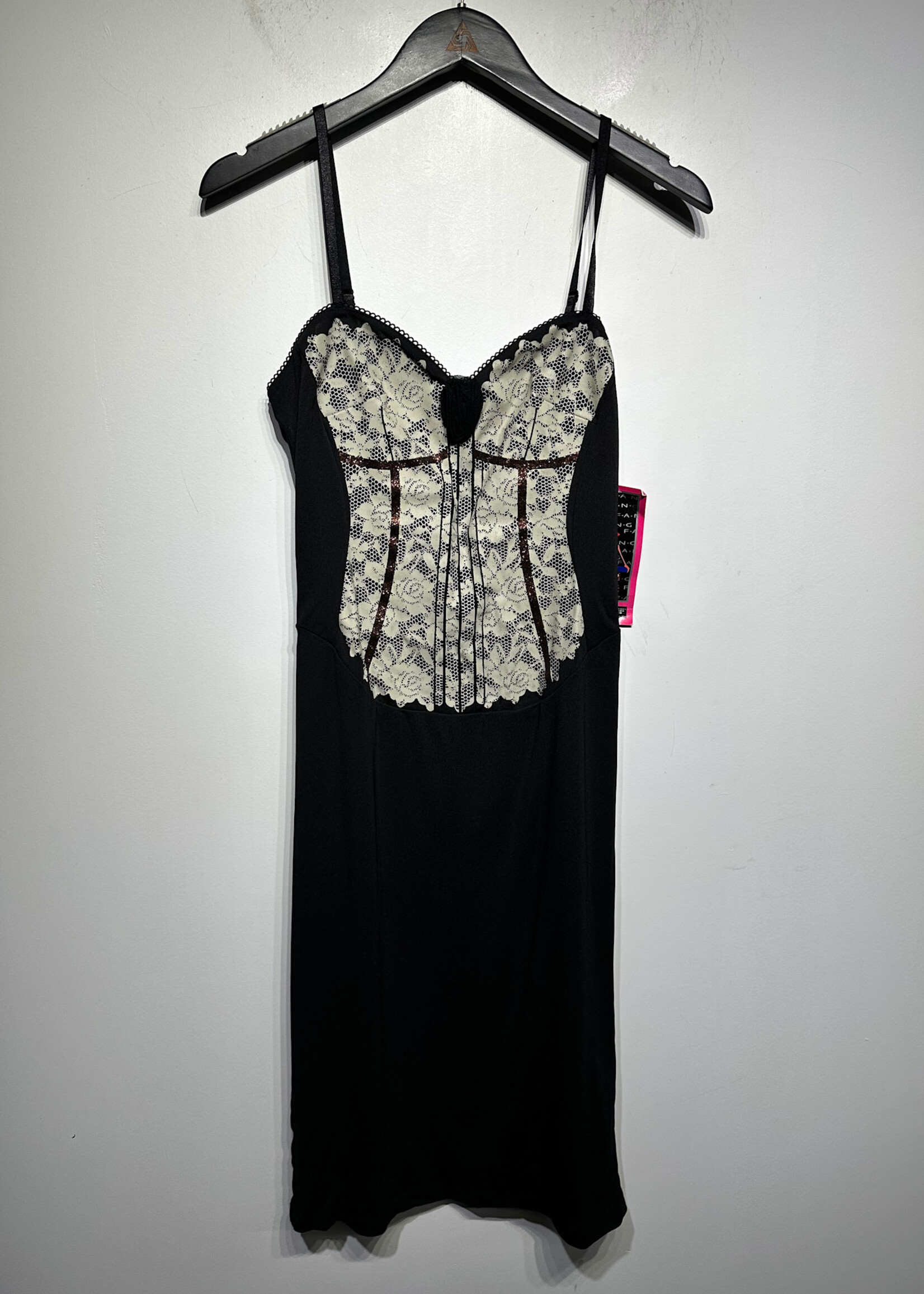 NWT Fang Black Maxi Strap Dress L