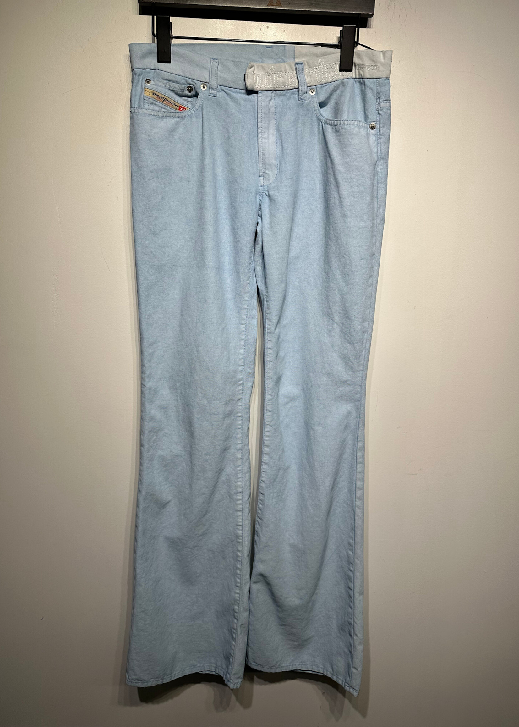 Diesel Light Blue Flared Pants 30