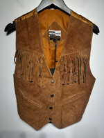 Mona Mode Vintage Suede Fringe Vest Fem M
