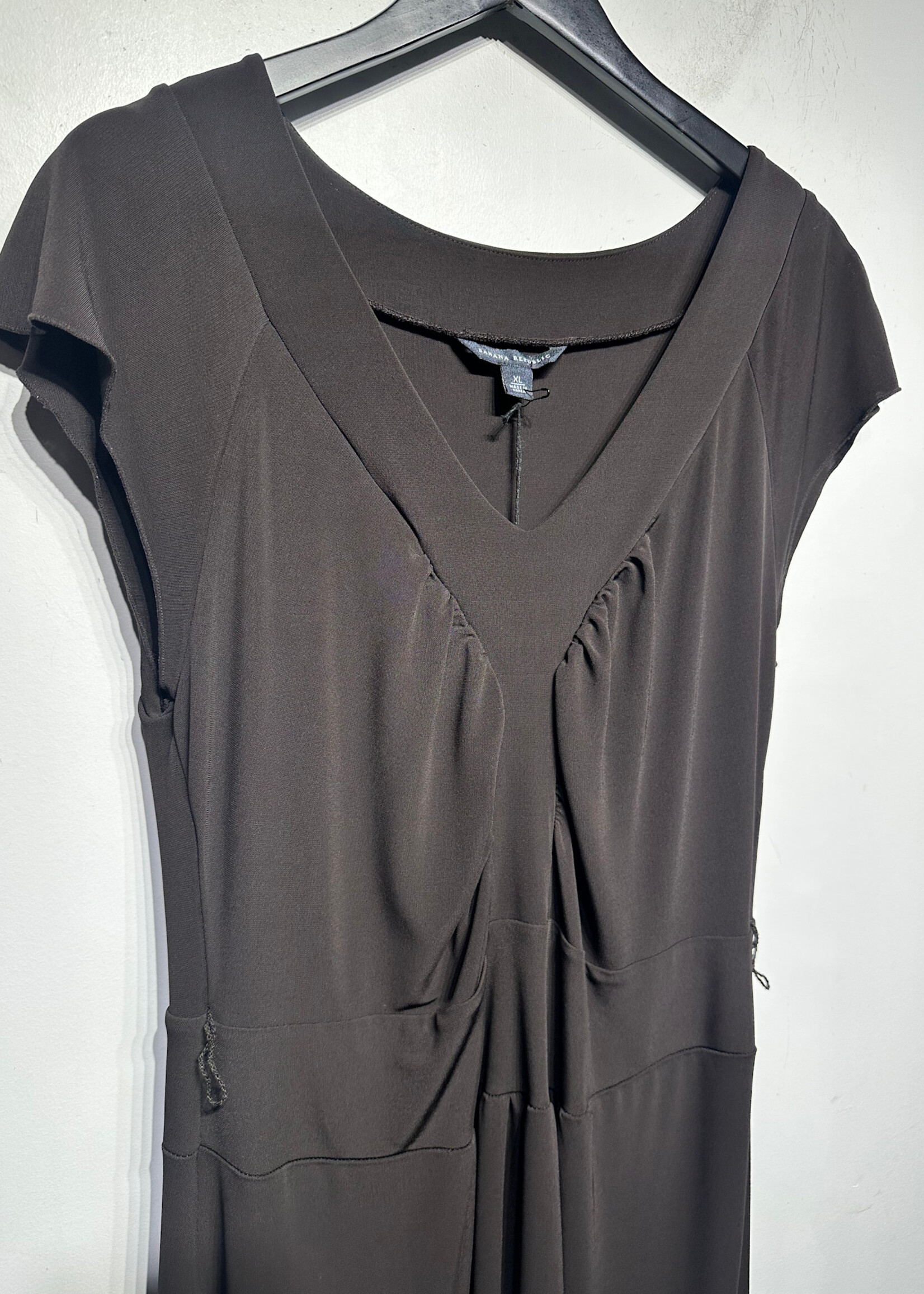 Banana Republic Brown Velour Belt Long Dress XL