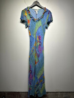 Papillion Vintage Multicolor Floral Maxi Dress S