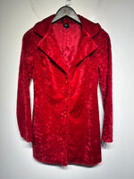 Jump USA Red Faux Fur Long Coat Fem S