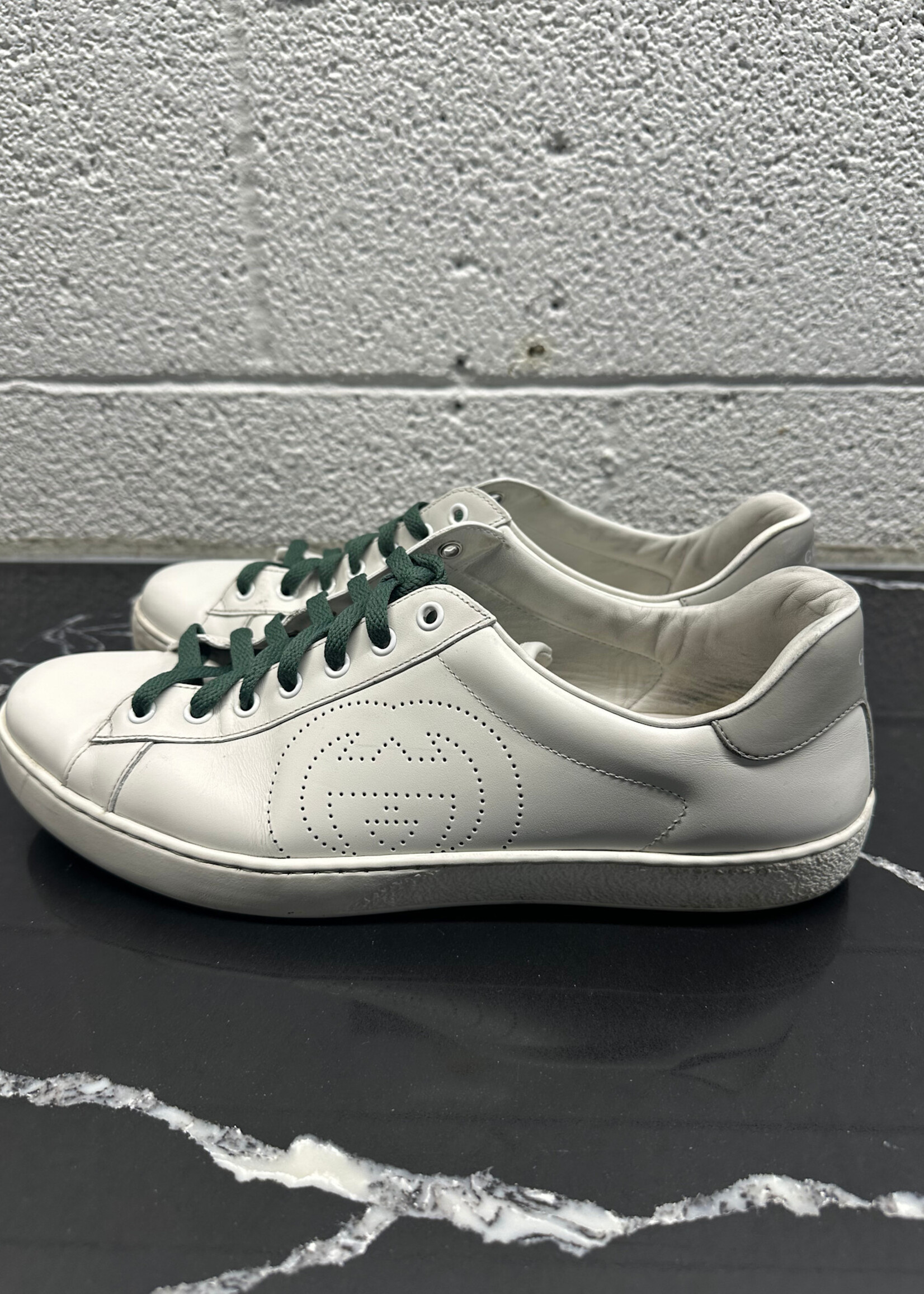 Gucci Ace White Logo Sneakers Masc 11.5