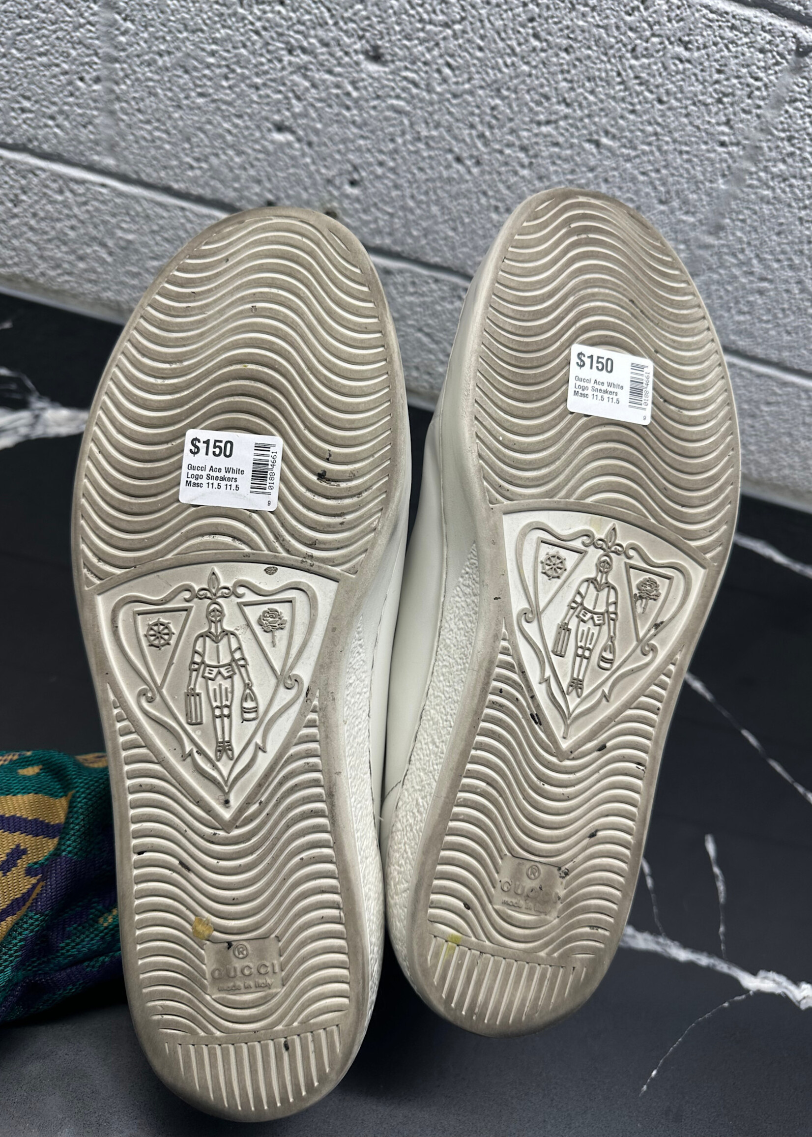 Gucci Ace White Logo Sneakers Masc 11.5