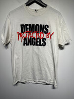 Nav Demons Protected By Angels White Tee L