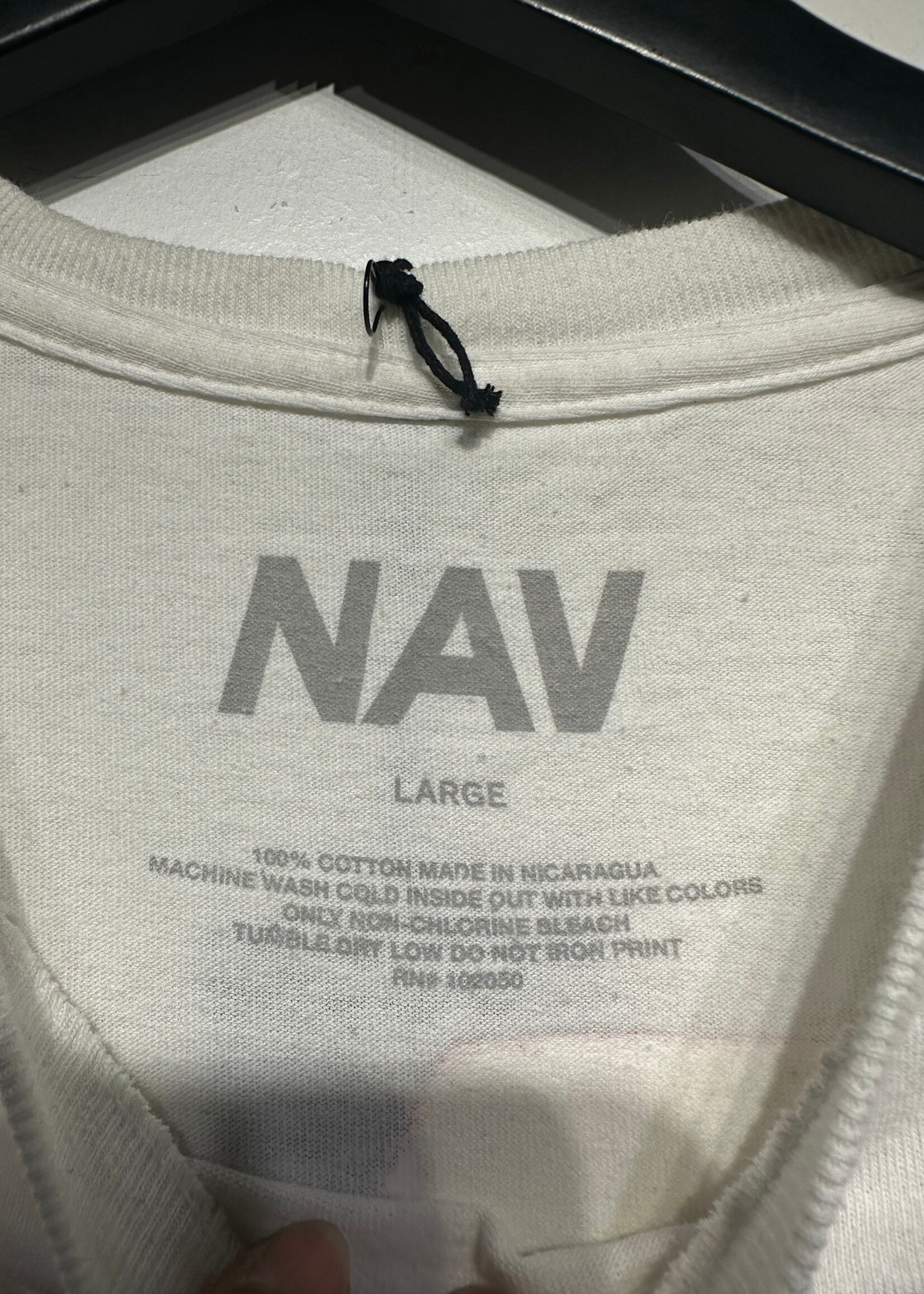 Nav Demons Protected By Angels White Tee L