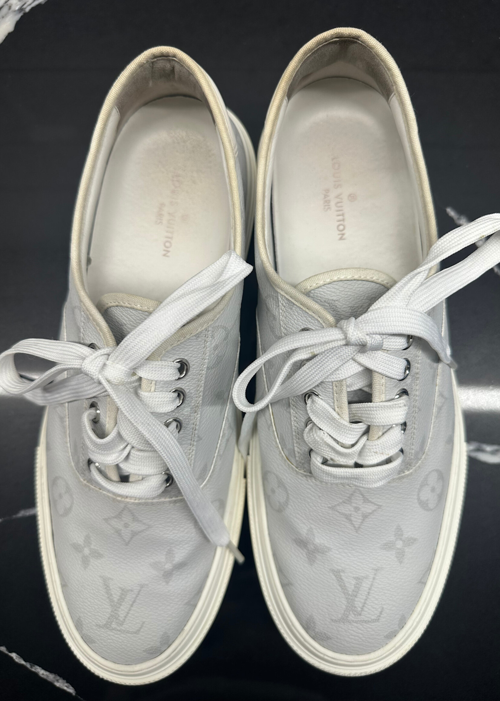Louis Vuitton White Trocadero Sneakers Masc 9