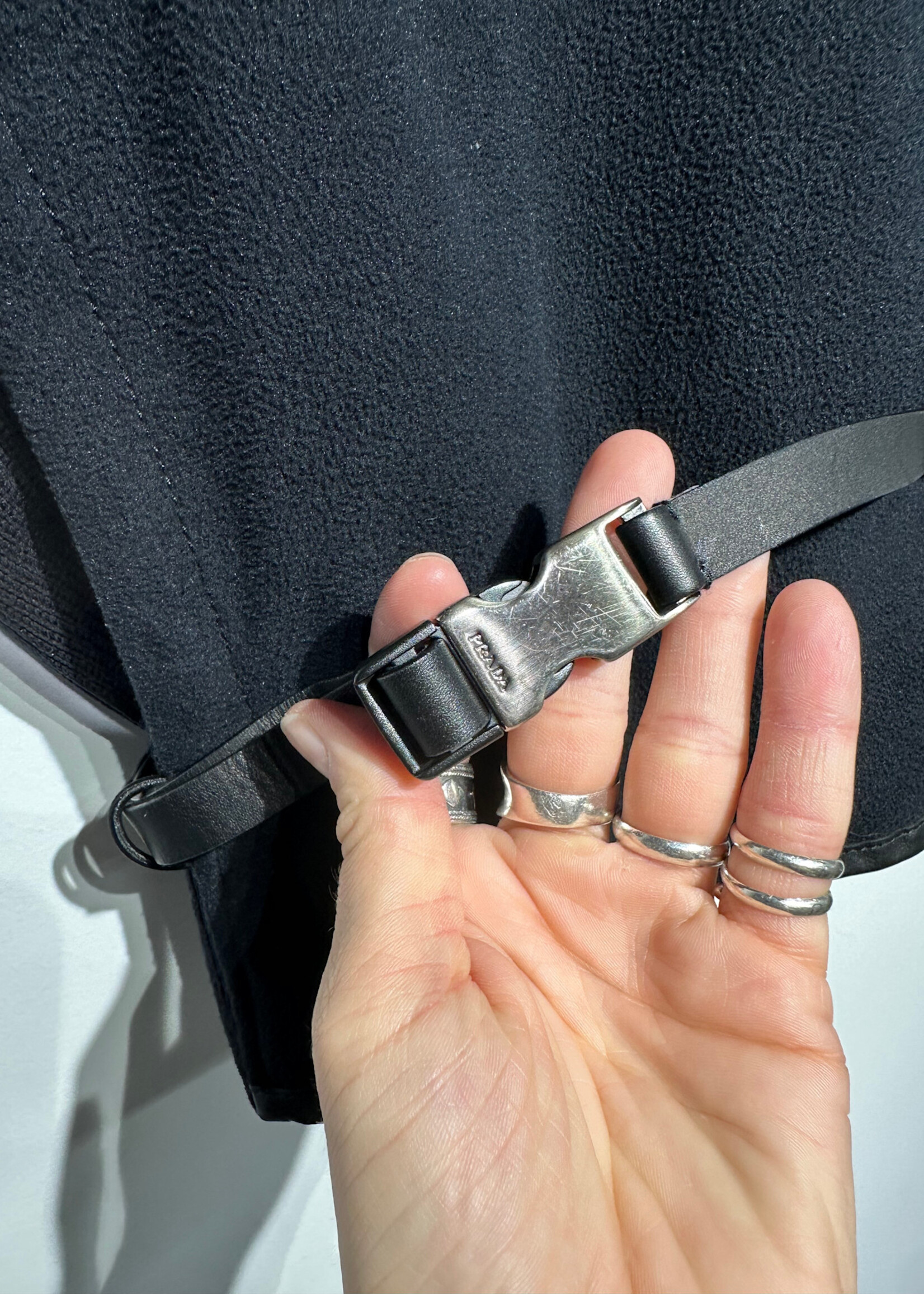 Prada Y2K Fleece Belted Vest M