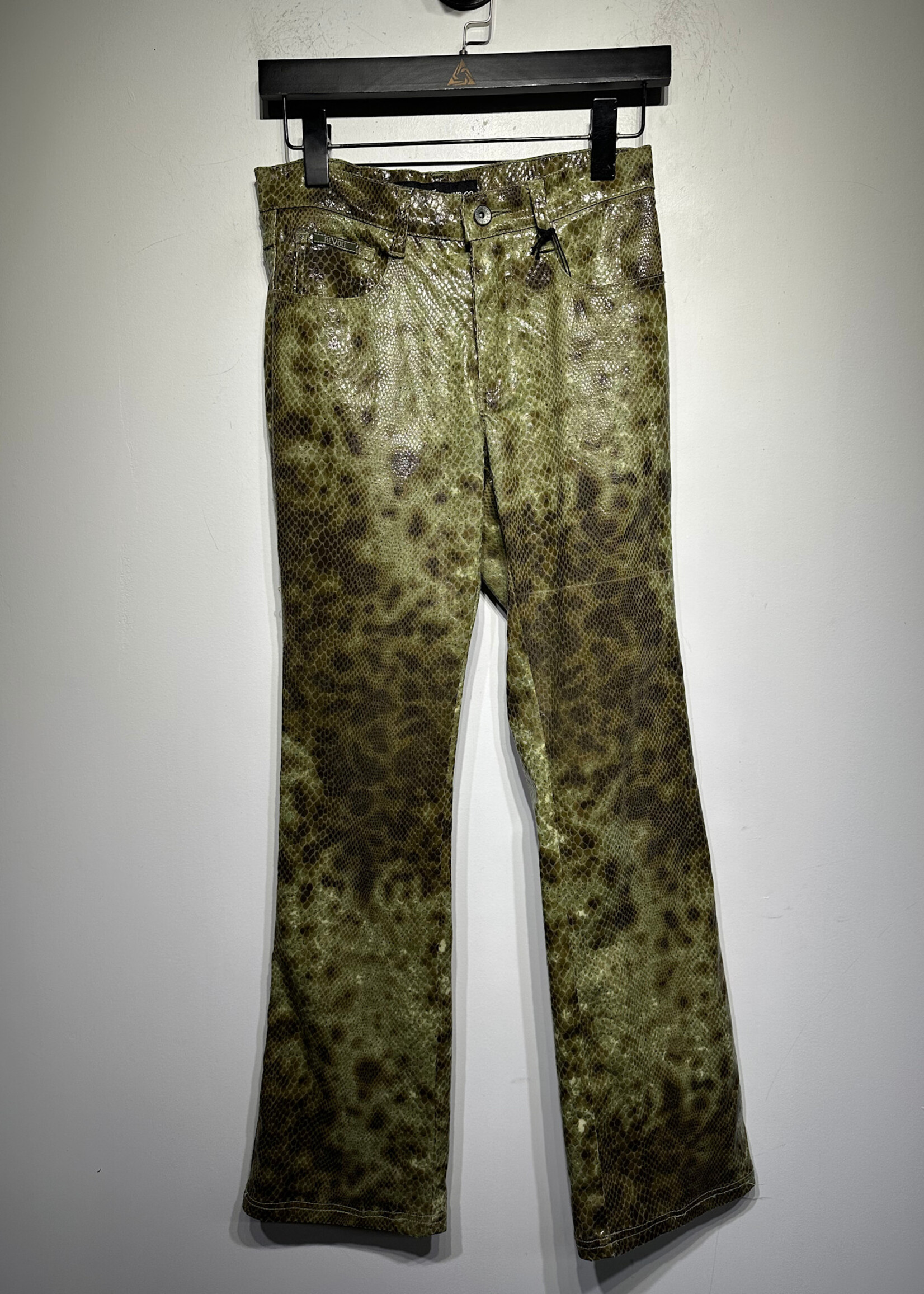 Revolt Y2K Green Snakeprint Pants 26