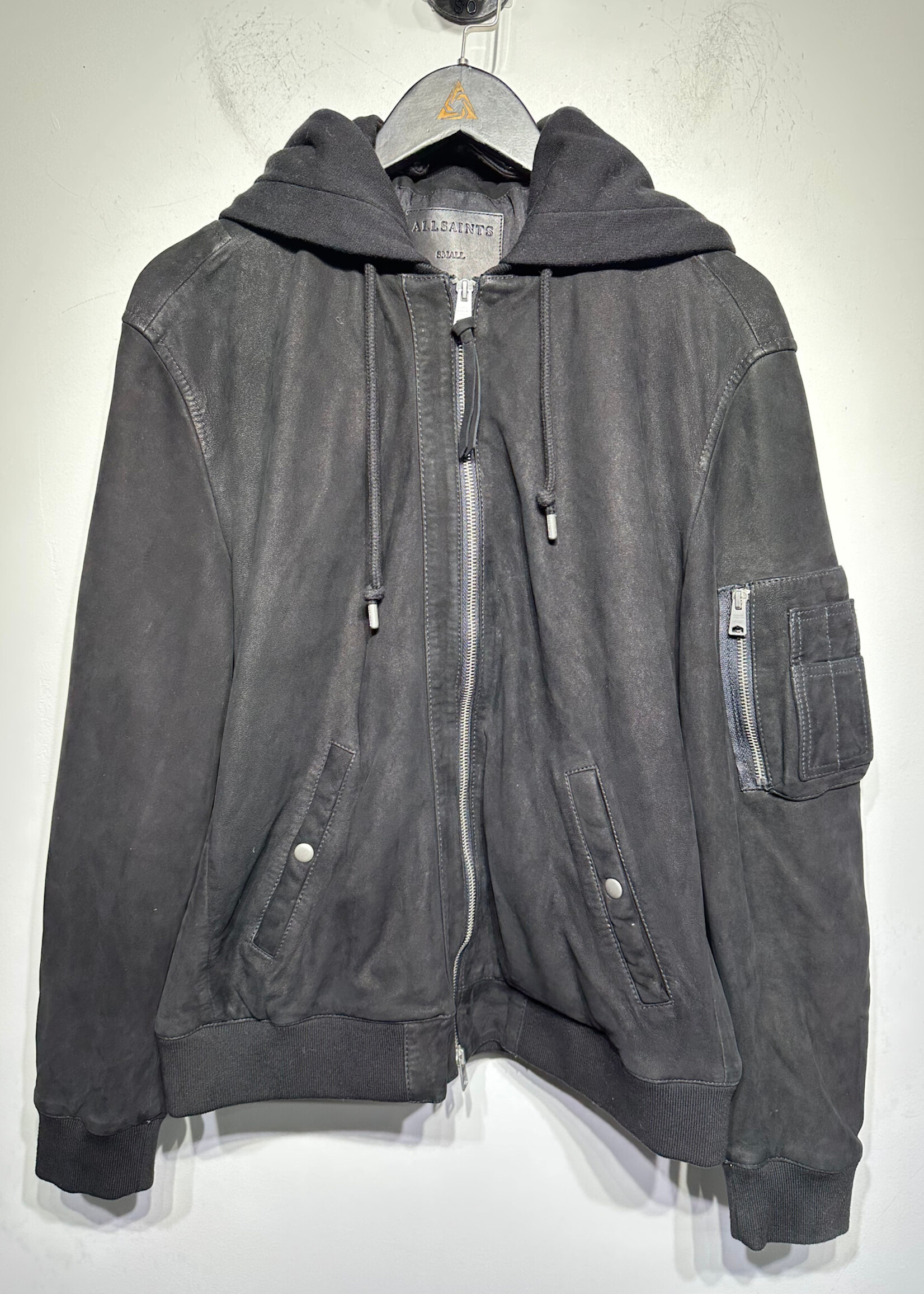 Allsaints Black Suede Jacket S