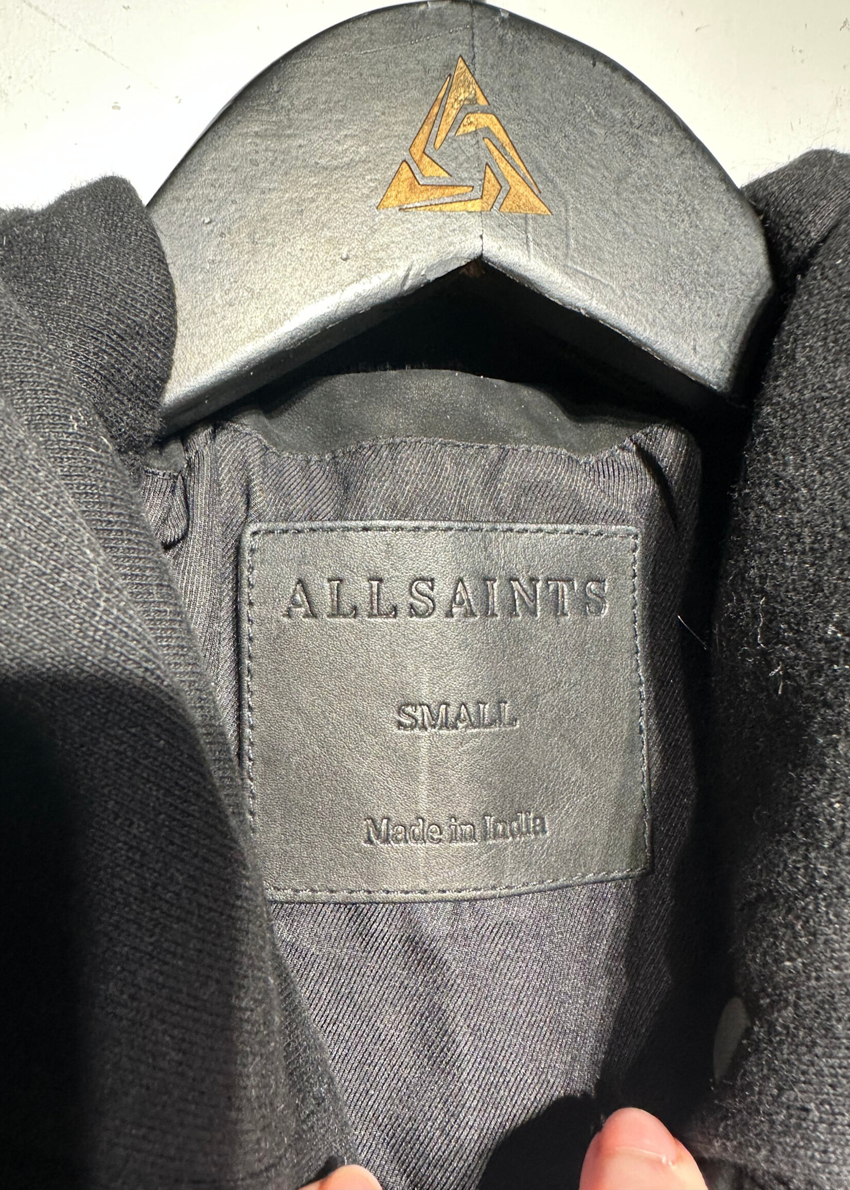 Allsaints Black Suede Jacket S