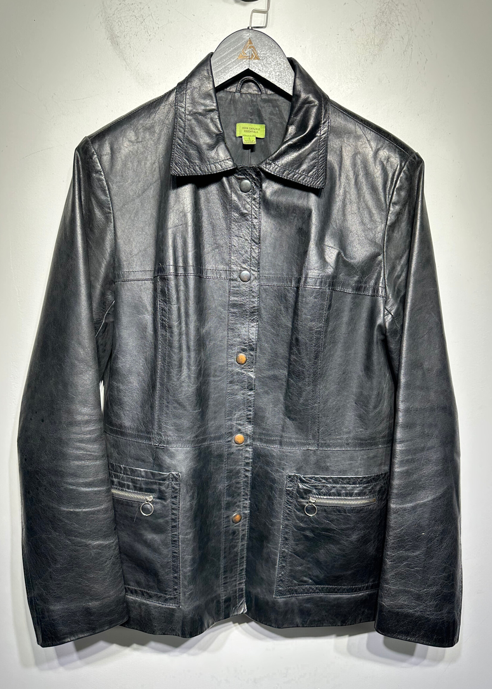 John Carlisle Vintage Leather Jacket Fem L